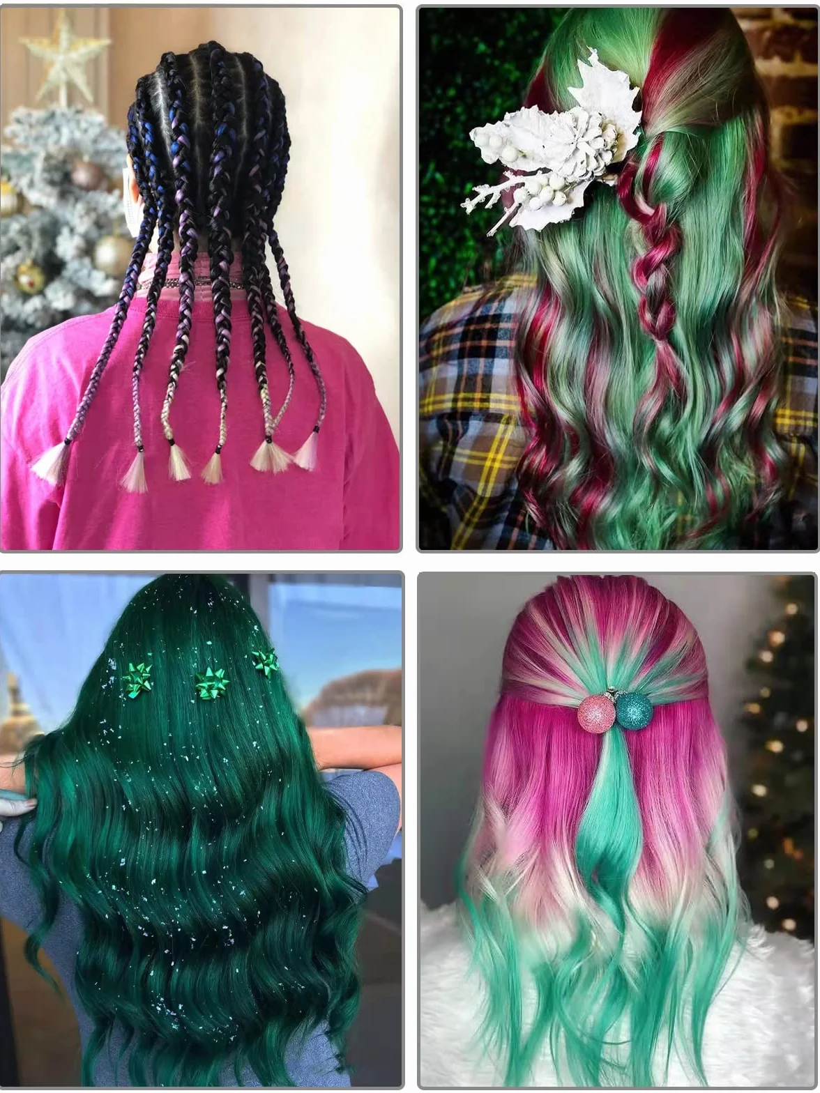 Cheveux Craie Peigne, Coloration Temporaire, 10 Couleurs, Non Toxique, Halloween, Fête, Cosplay