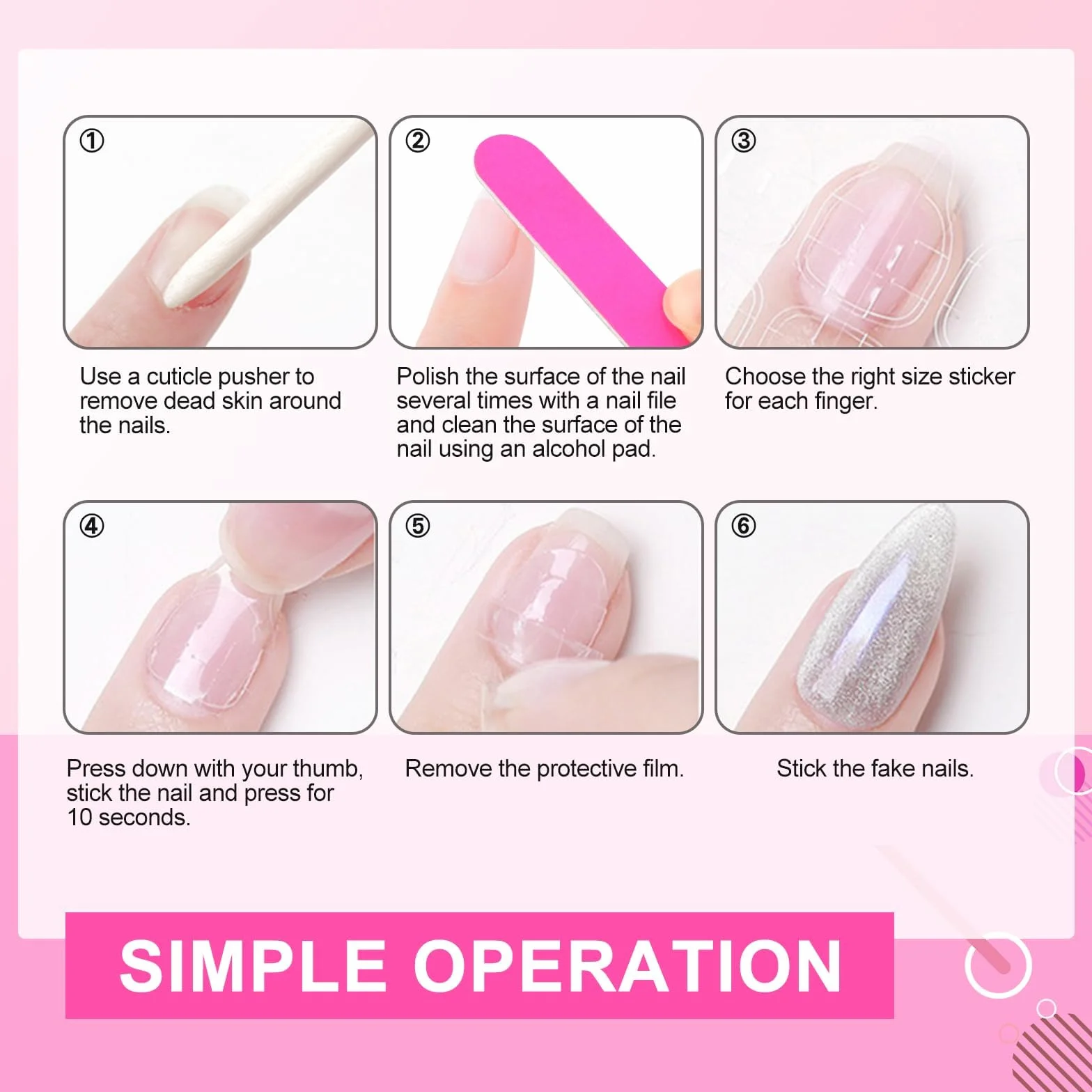 264 Pcs Autocollants à Ongles, 11 Feuilles Faux Onglets Autocollants Double Face, Autocollant d'Ongle Adhésif Transparent Imperméable