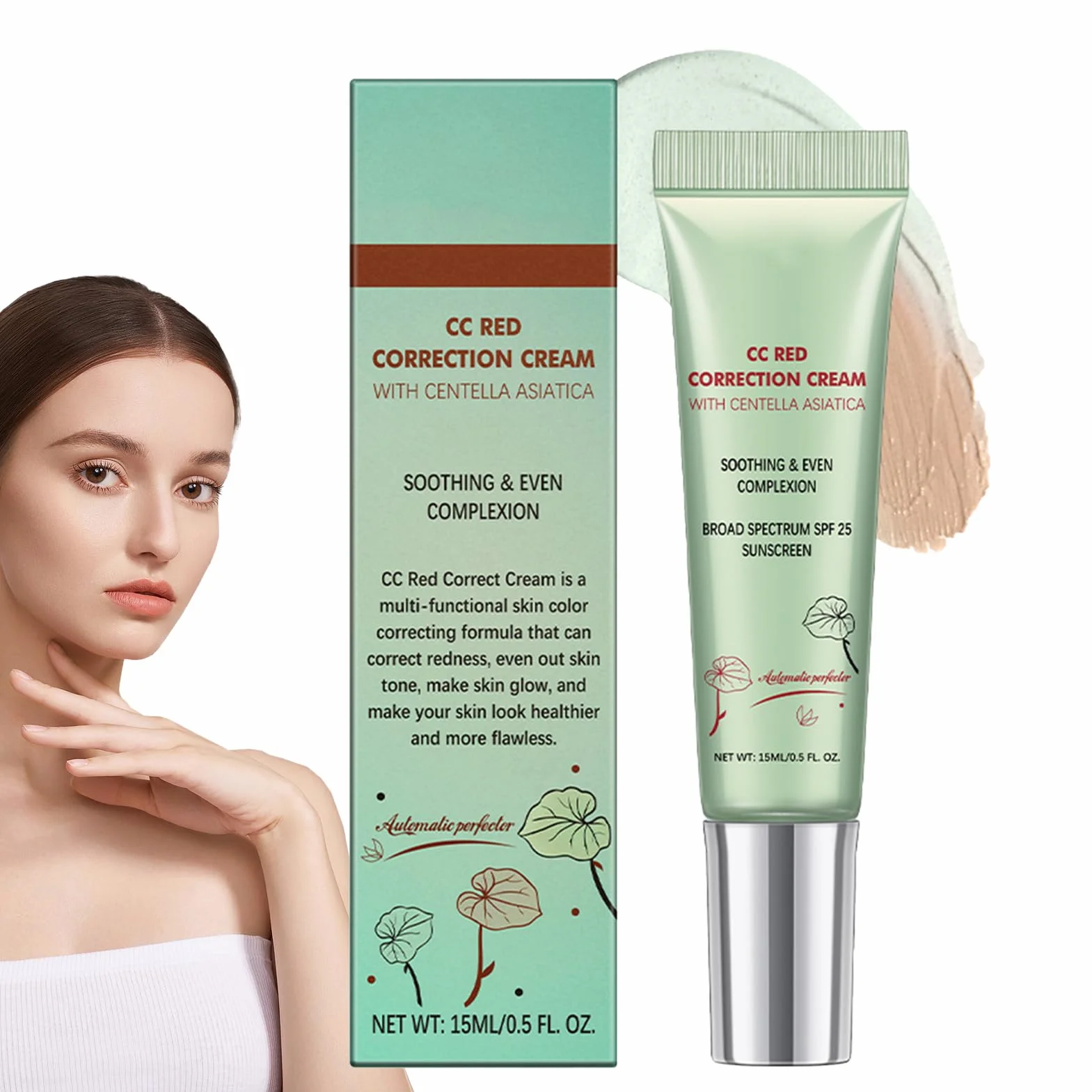 CC Red Correct Crème anti-rougeurs Centella Asiatica SPF 25 15 ml Soin visage coréen