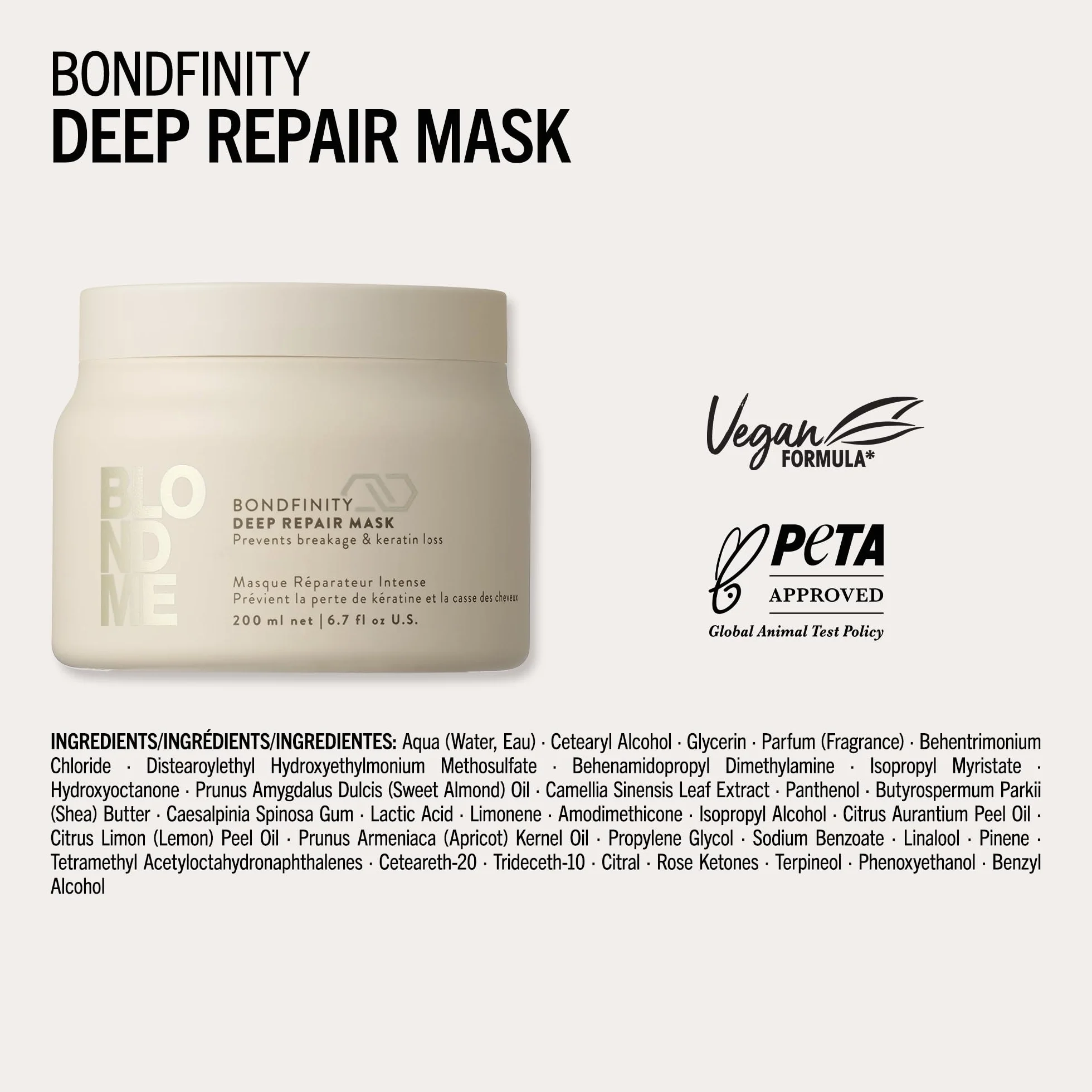 Schwarzkopf Professional BLONDME Bondfinity Deep Repair Mask 200 ml