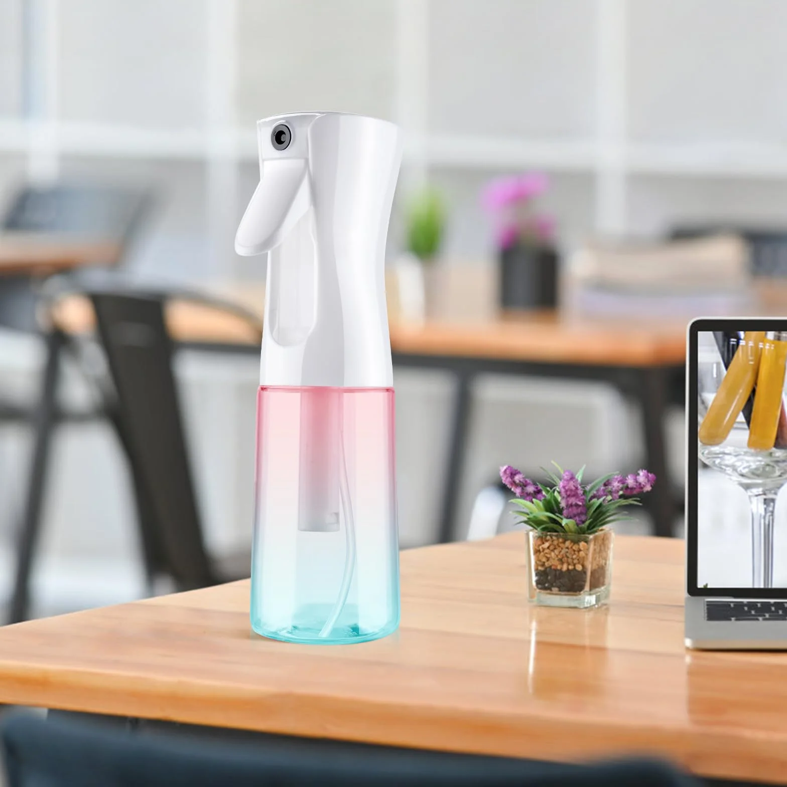 Bouteille de Vaporisateur pour Cheveux 200ml Rechargeable Vide Réutilisable Rose + Vert