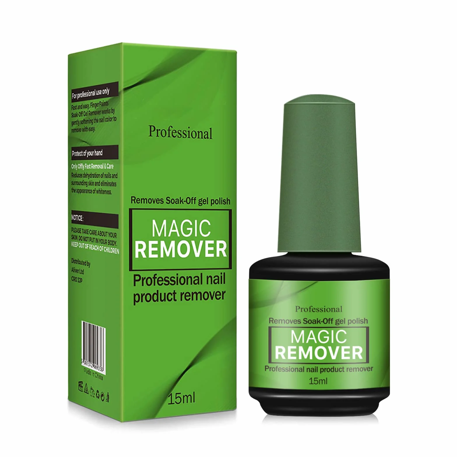 Dissolvant de Vernis à Ongles en Gel 15 ml, Magie Remover Vernis Professionnel