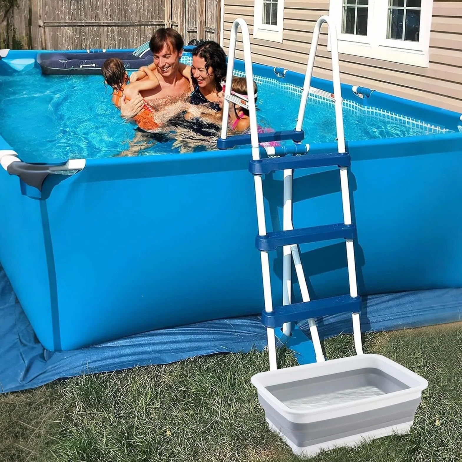 Bassin de trempage pour les pieds de piscine,Seau de Lavage des Pieds de Spa,Bassine de Bain de Pieds d'Entrée de Piscine - Pour La Piscine, Plage, Camping, Lac, Étang, Jardin, Arrière-Cour, Et Pelous