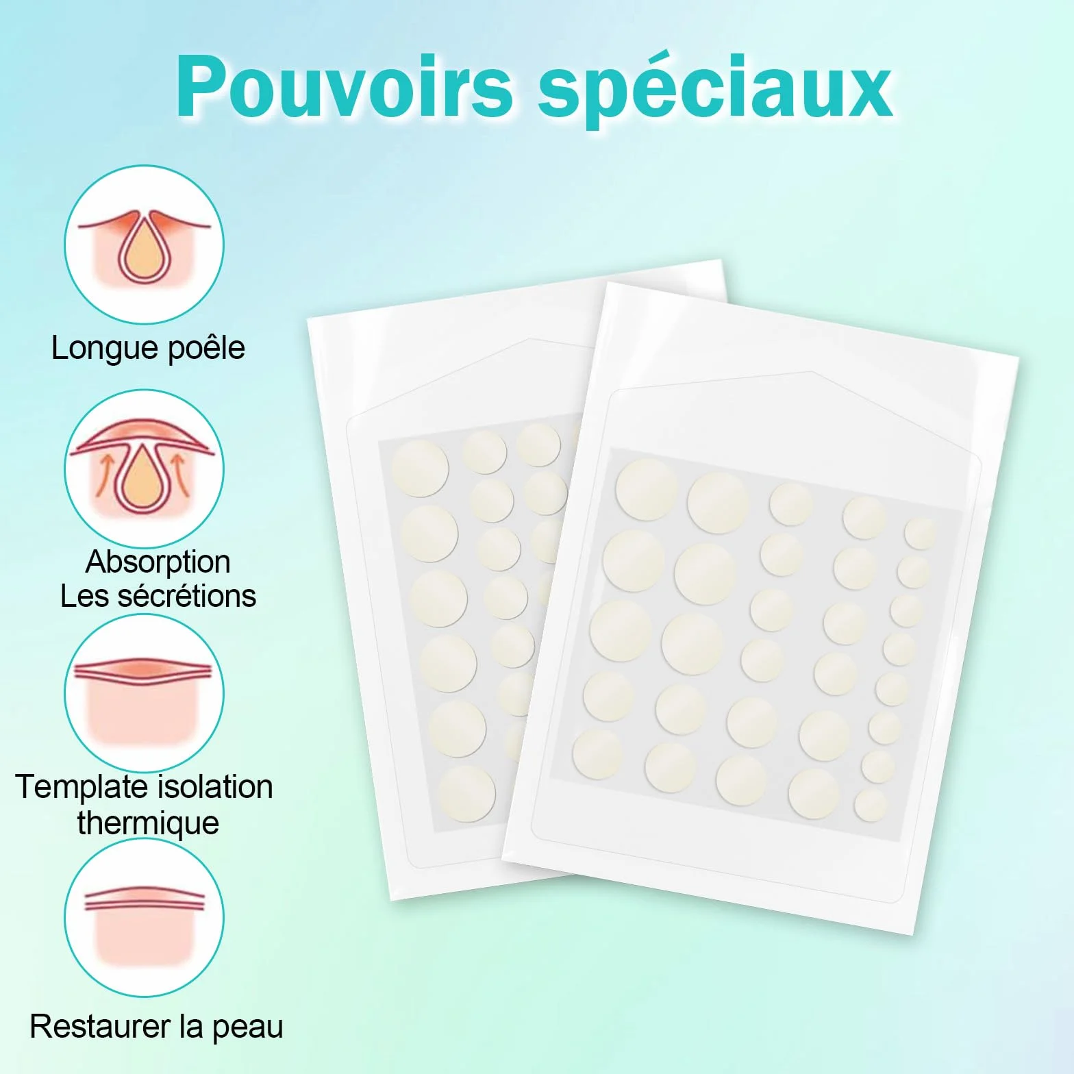 Pimple Patches Invisibles Imperméables à l'Huile de Tea Tree et Acide Salicylique Anti-Bouton
