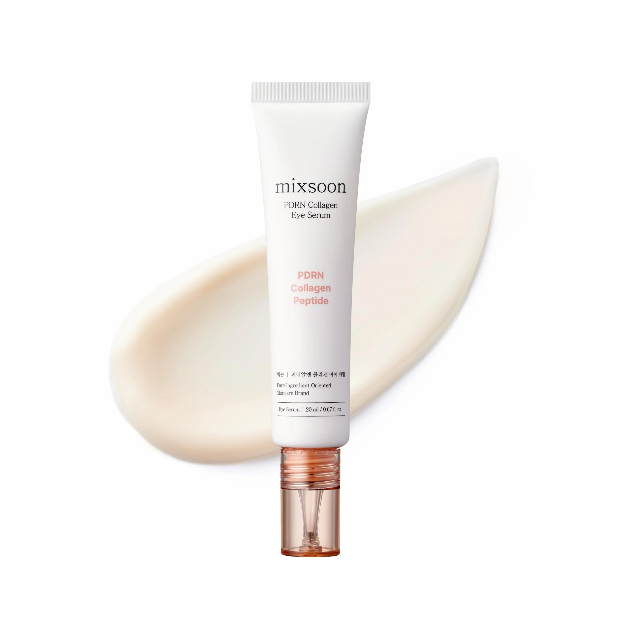 mixsoon PDRN Collagen Eye Serum, sérum contour des yeux hydratant et raffermissant, PDRN d’origine végétale, collagène et peptides