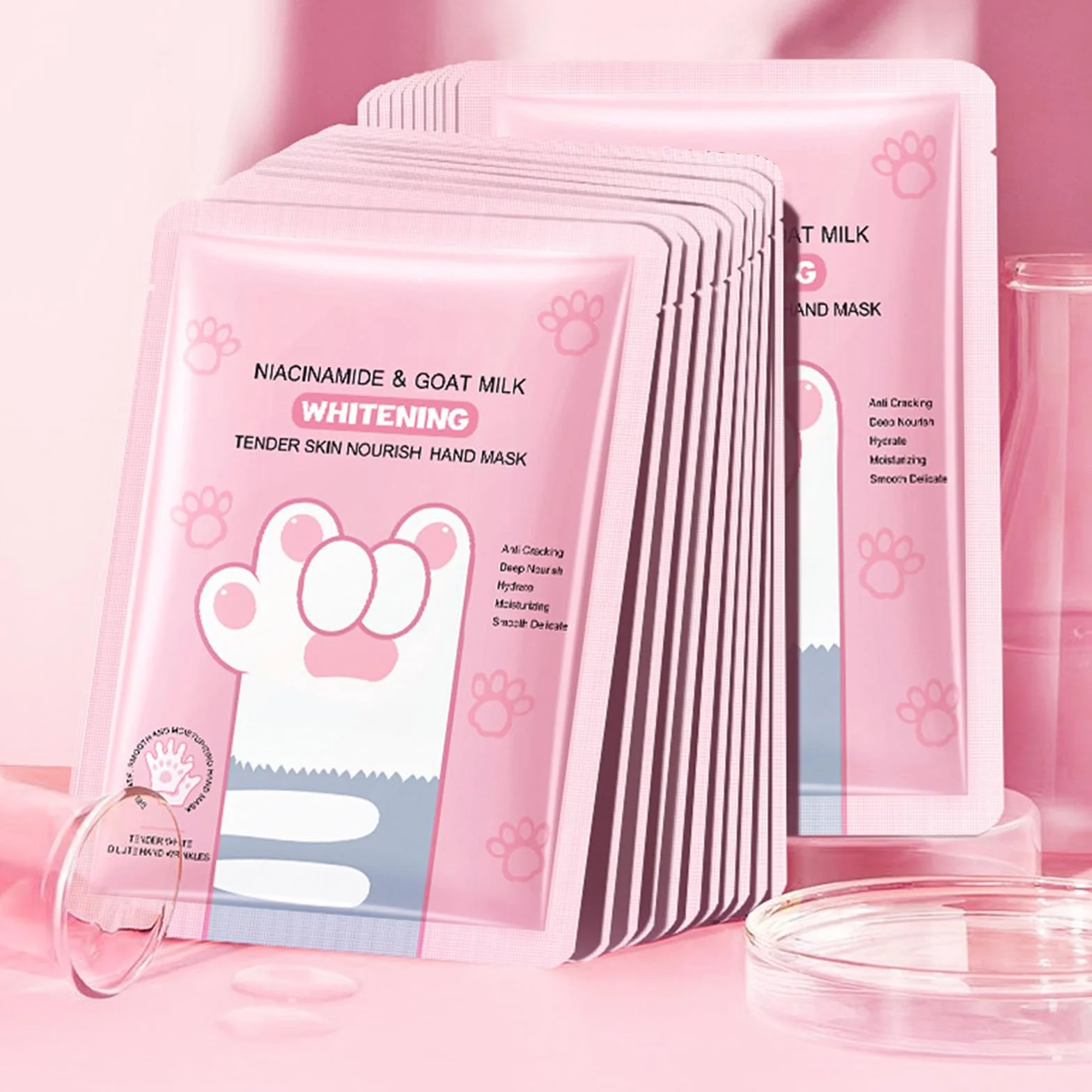 Masques Hydratants et Exfoliants pour les Mains – 5 Paires, Hydrate Profondément la Peau Endommagée