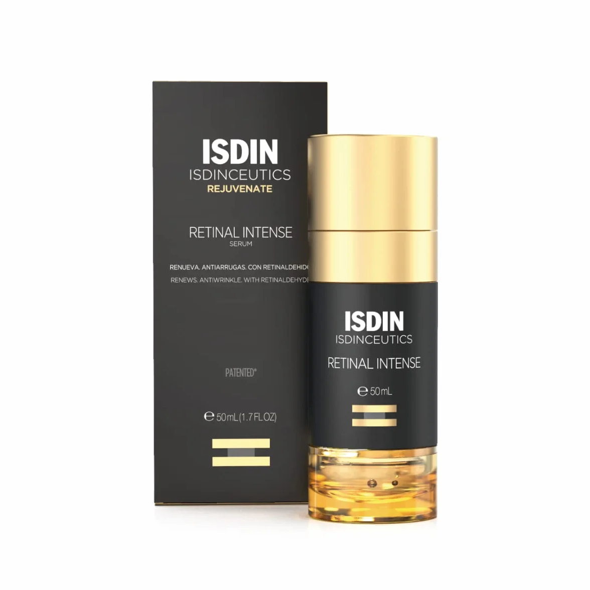 ISDIN Isdinceutics Retinal Intense (50 ml) | Sérum Biphasique de Nuit à base de Rétinaldéhyde | Pour tous les Types de Peaux contre les Signes Visibles de l'Âge