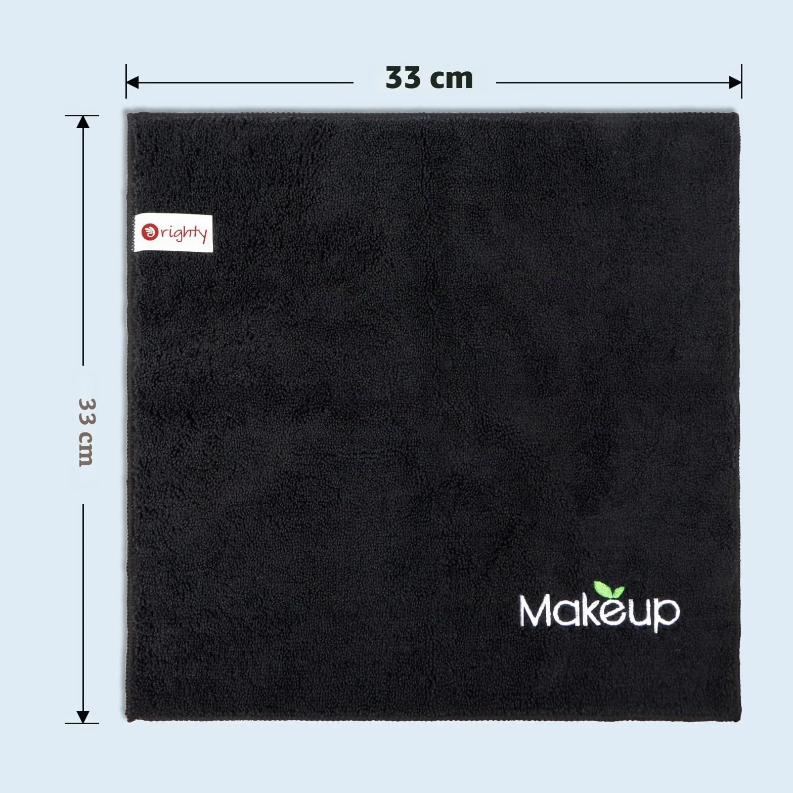 Lot de 6 chiffons démaquillants en microfibre 33 x 33 cm Noir serviettes visage nettoyage