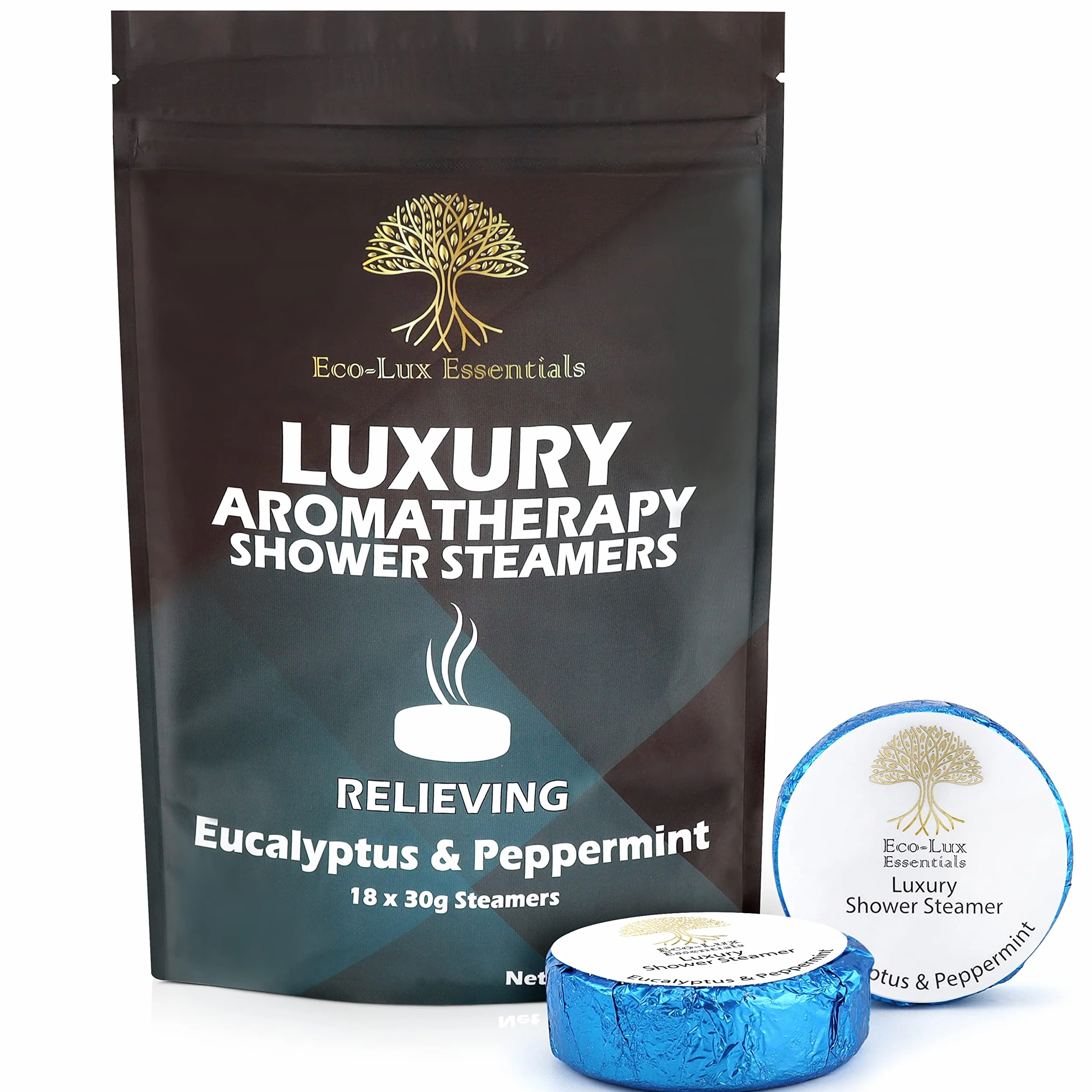 Lot de 18 bombes de douche Vapeur de luxe huiles essentielles eucalyptus menthe poivrée aromathérapie menthol cadeaux