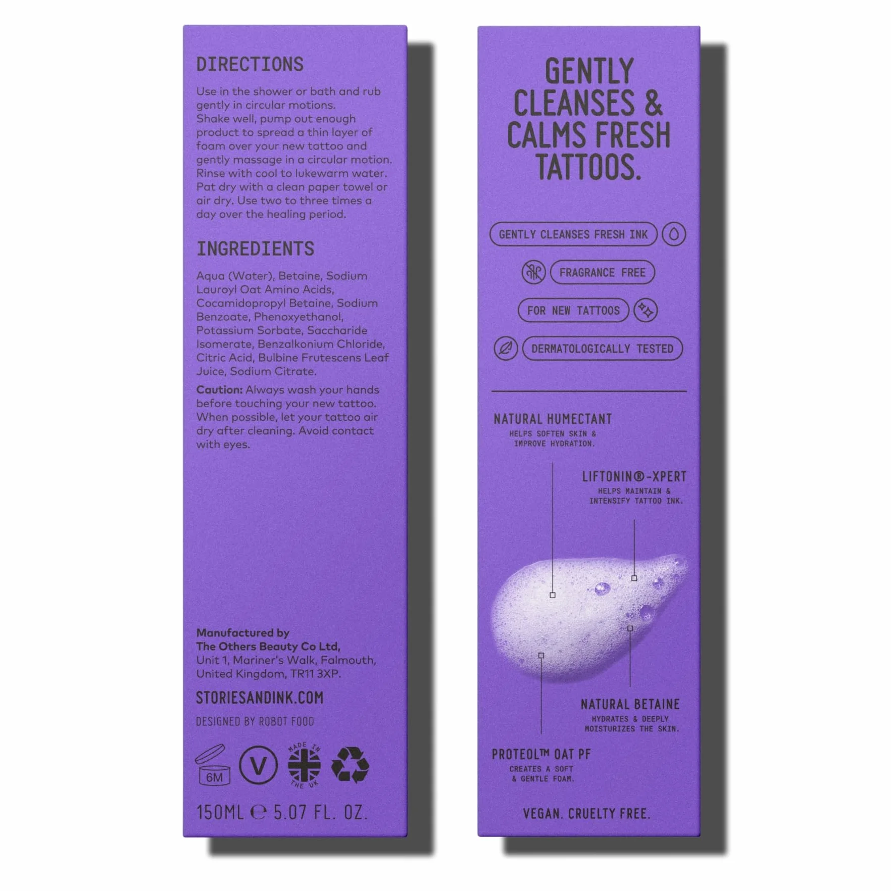 Stories & Ink Tattoo Aftercare Foam Cleanser Nettoyant moussant soins post-tatouage
