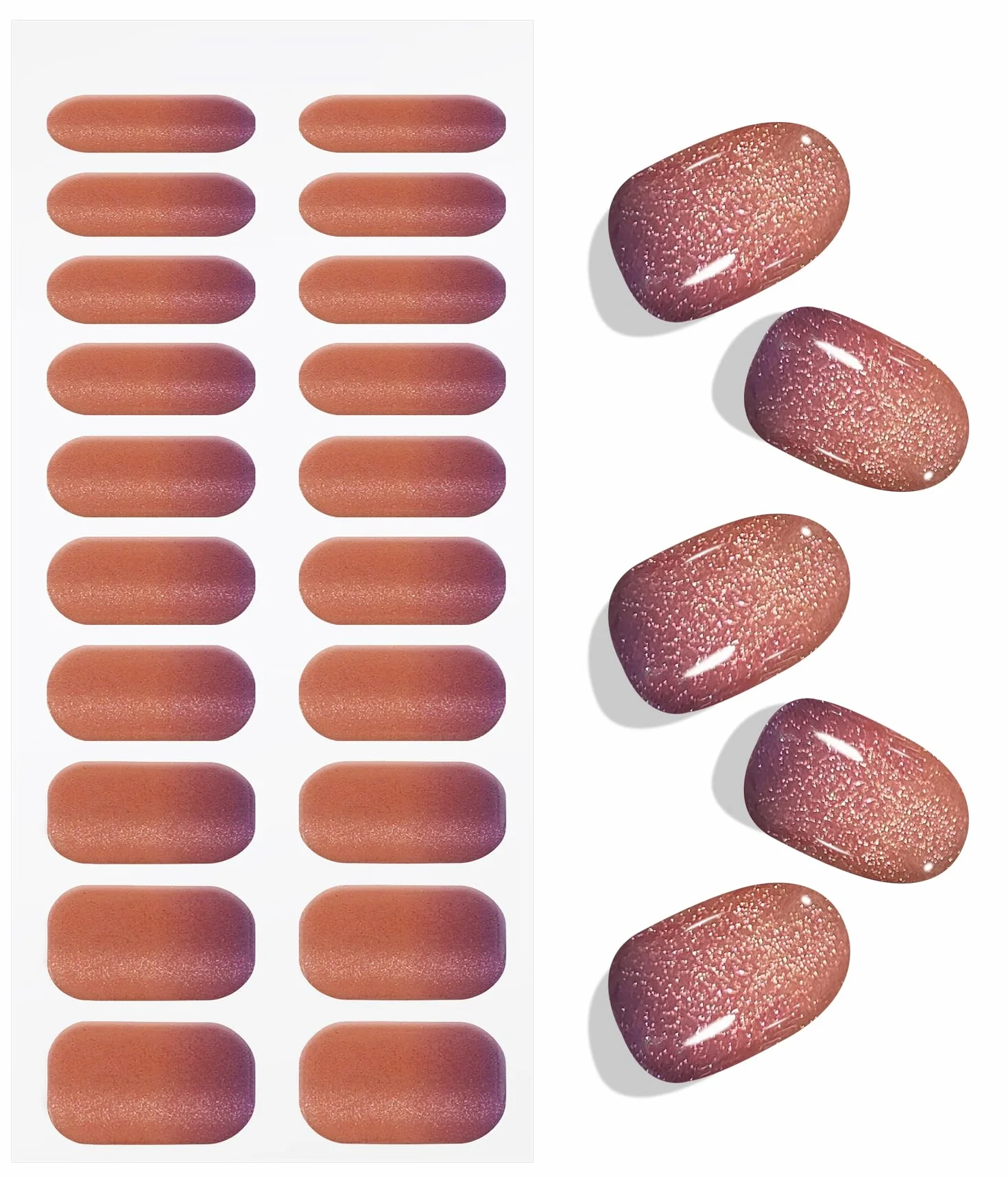 Autocollant Ongles Gel UV Œil de Chat Nail Art Stickers Semi-durci Manucure