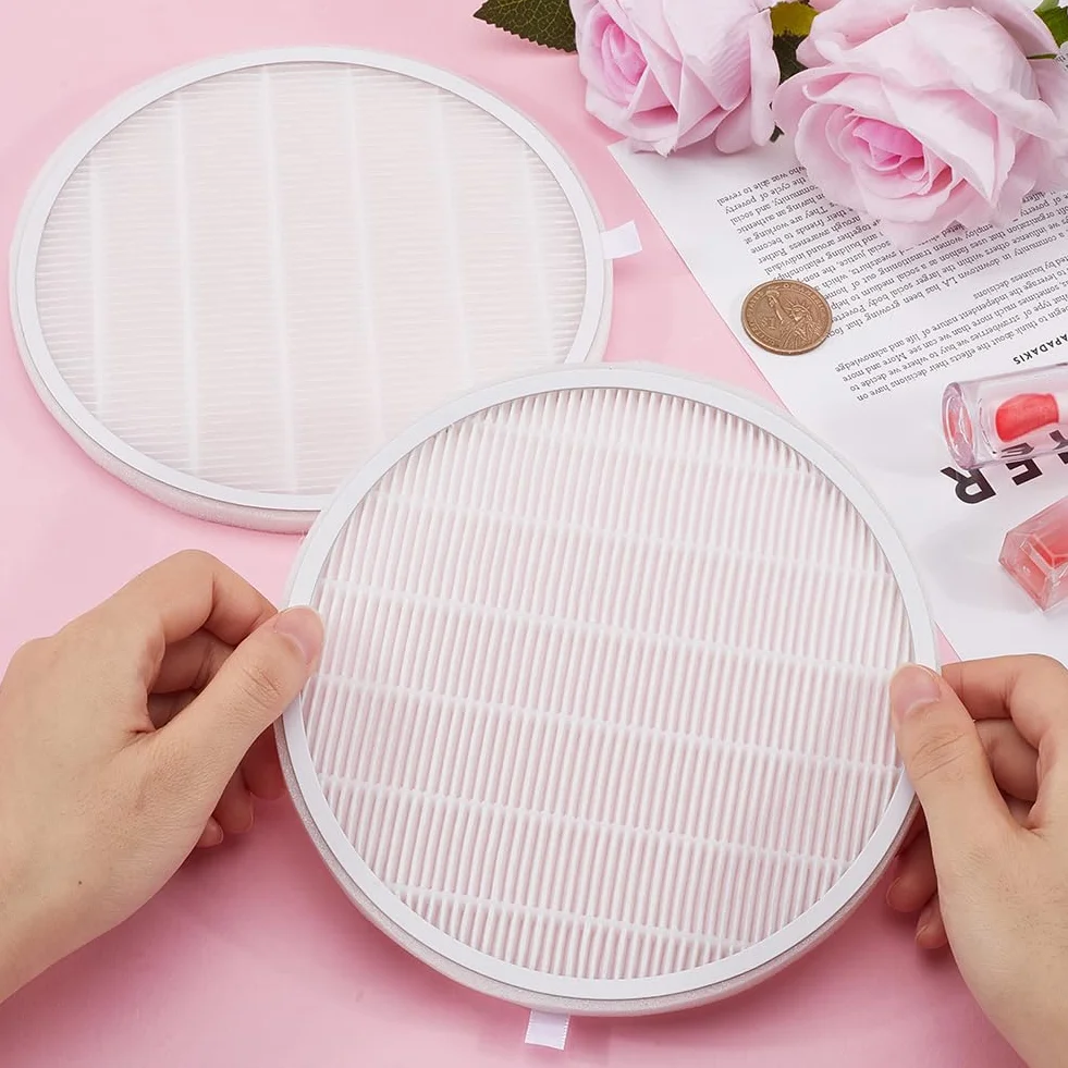 GORGECRAFT 2 Filtre de Rechange pour Collecteur de Poussière d'Ongles Blanc Rond Réutilisable pour Nail Art
