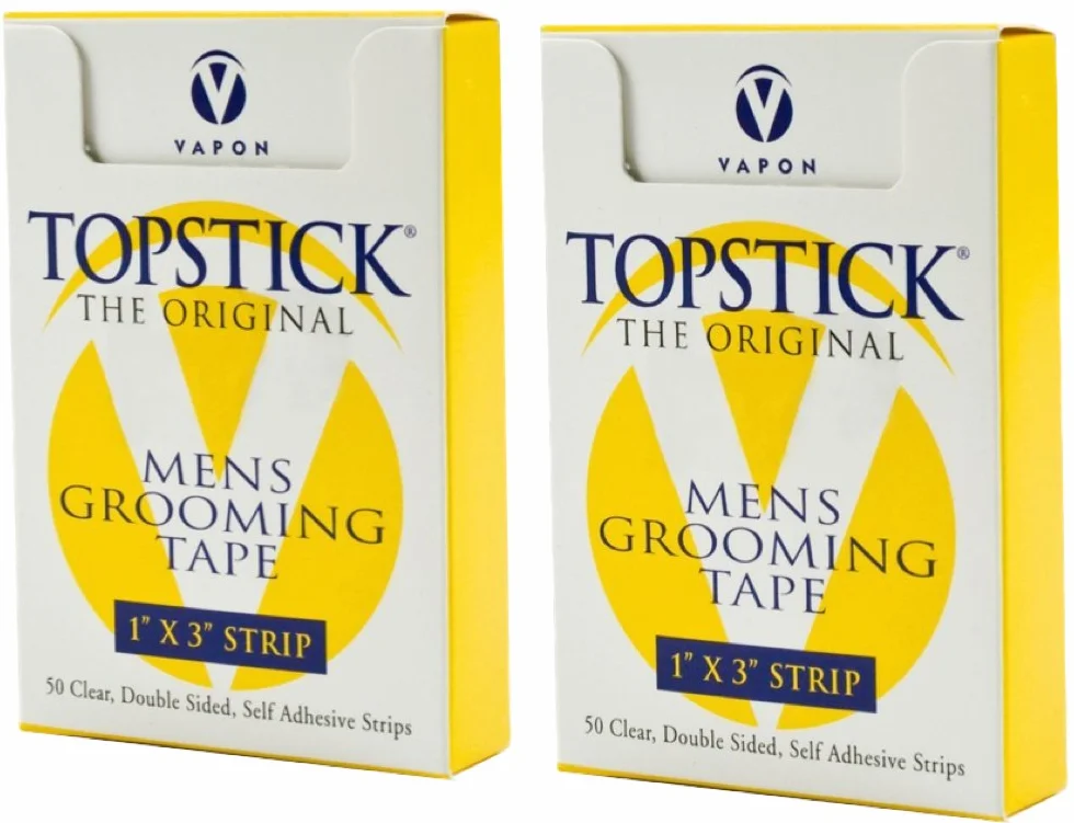 Vapon Topstick 1 X 3-50 Strips in each box (2 boxes) Hypo-Allergenic All Purpose Clear Double Tape by Vapon