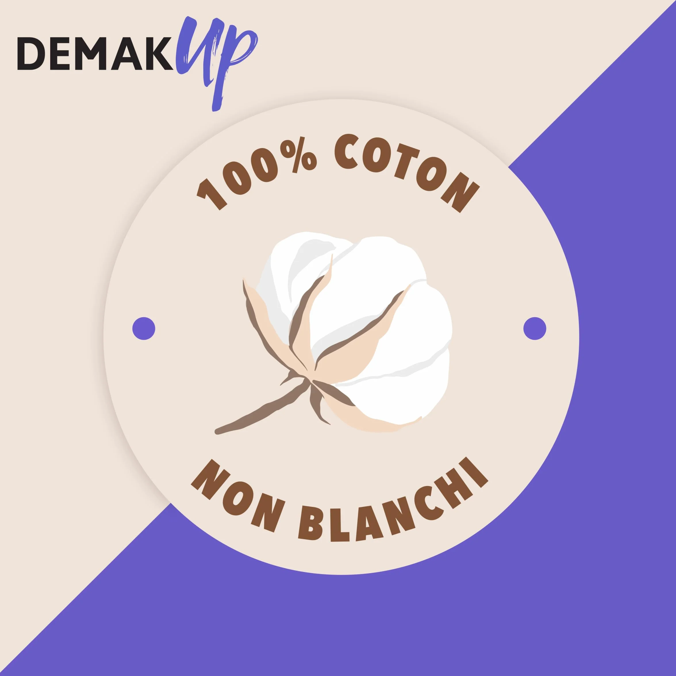 Demak'Up Original Cotons à Démaquiller, 70 Cotons