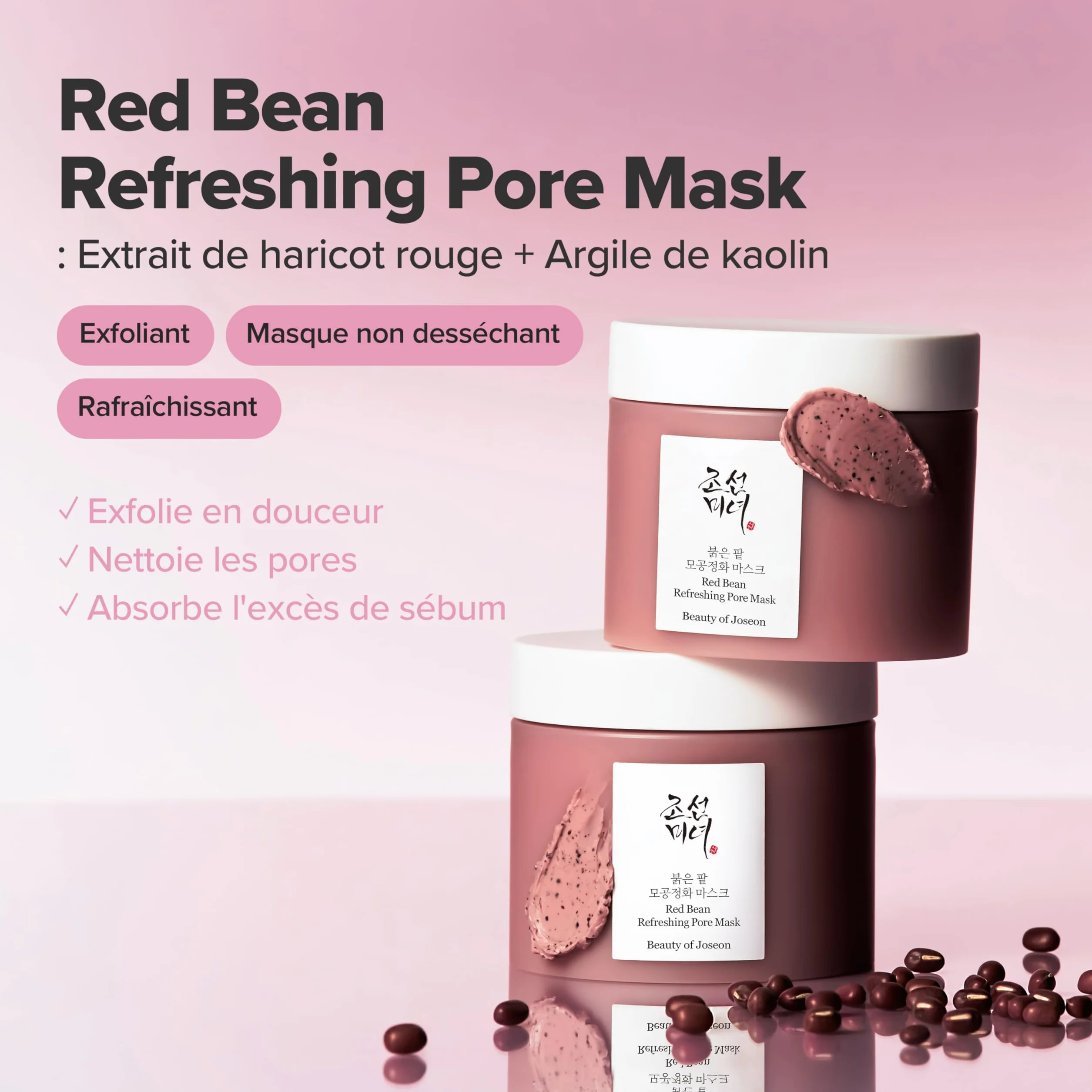 Beauty of Joseon Masque rafraîchissant pour les pores aux haricots rouges 140 ml