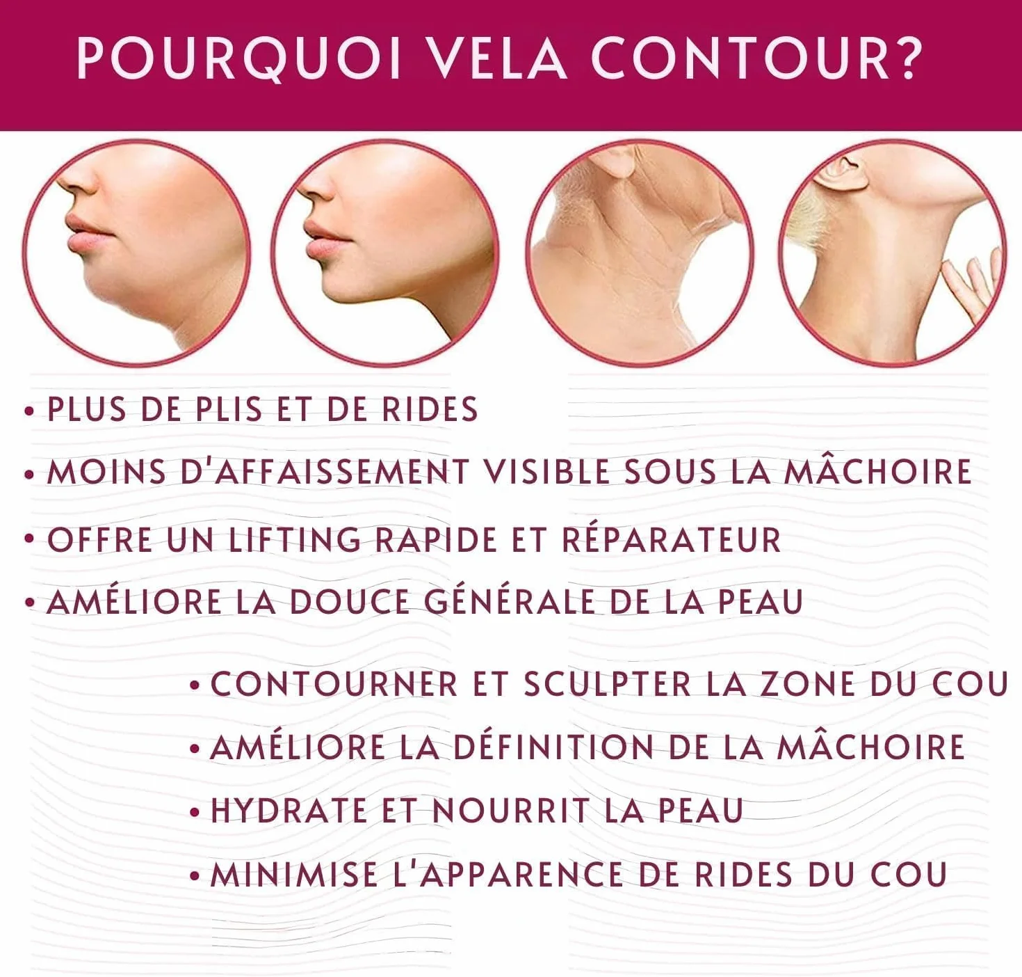 Crème pour le cou avancée - Crème anti-âge pour le cou, le menton et la mâchoire pour femmes et hommes 30 ml