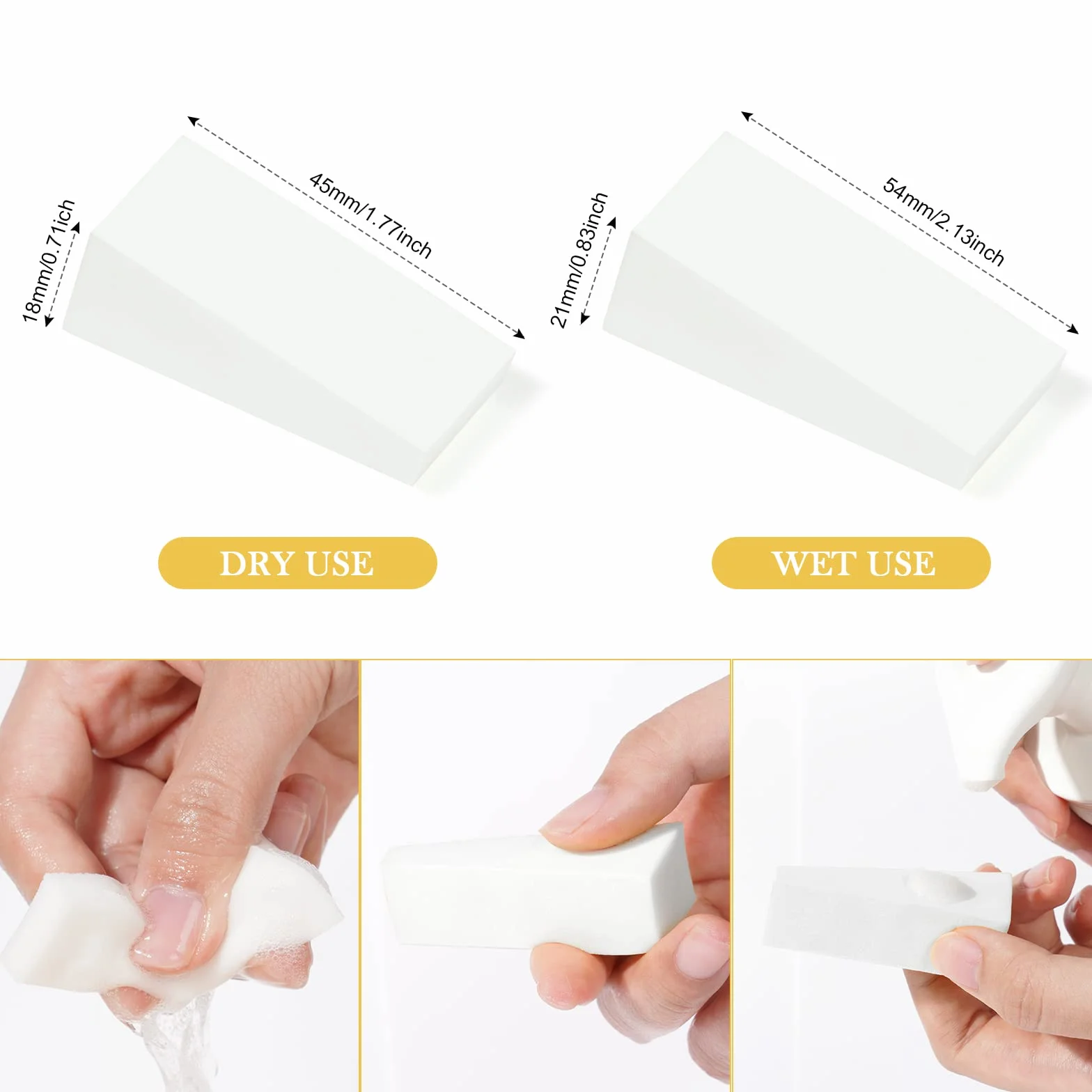 Éponges Maquillage Sans Latex en Forme de Triangle 48 Pcs - Fond de Teint, Crème Liquide, Nail Art