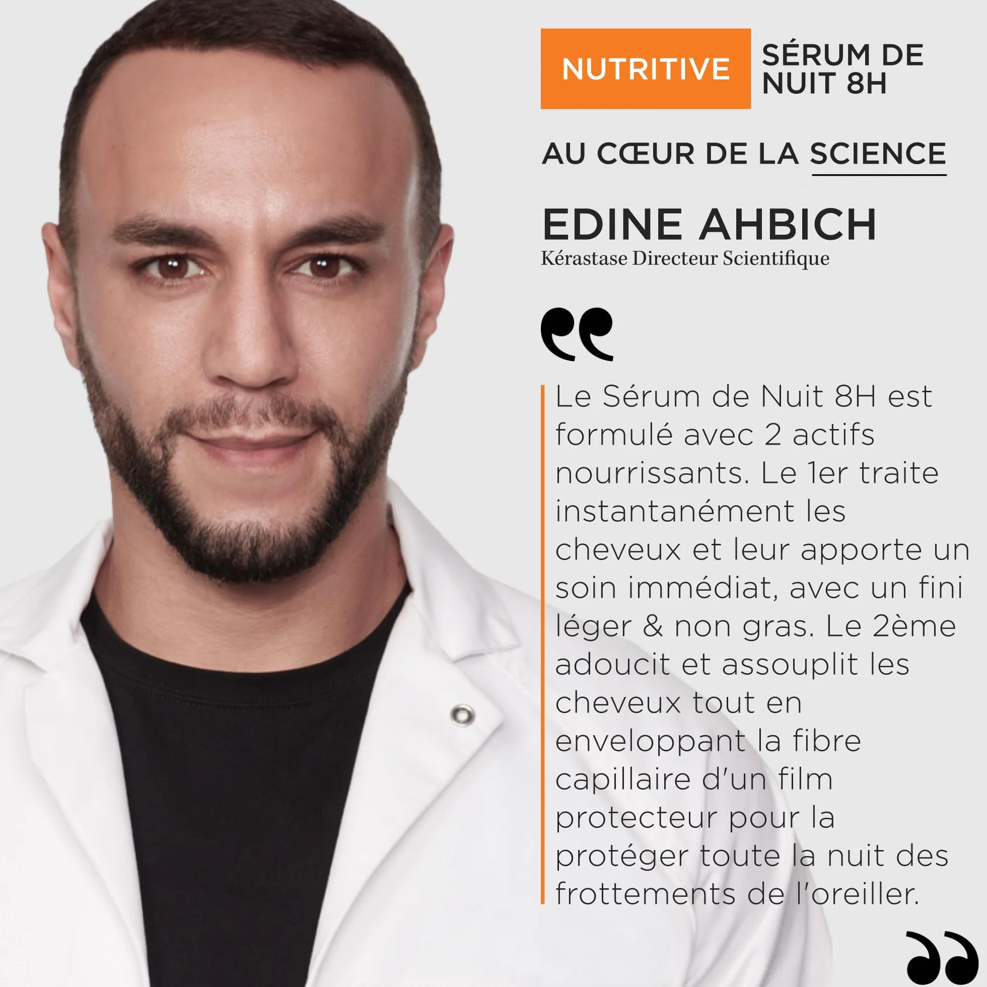 KERASTASE Nutritive 8H Magic Night Serum Cheveux Secs Nourrit Protège Humidité Protéines Végétales Niacinamide