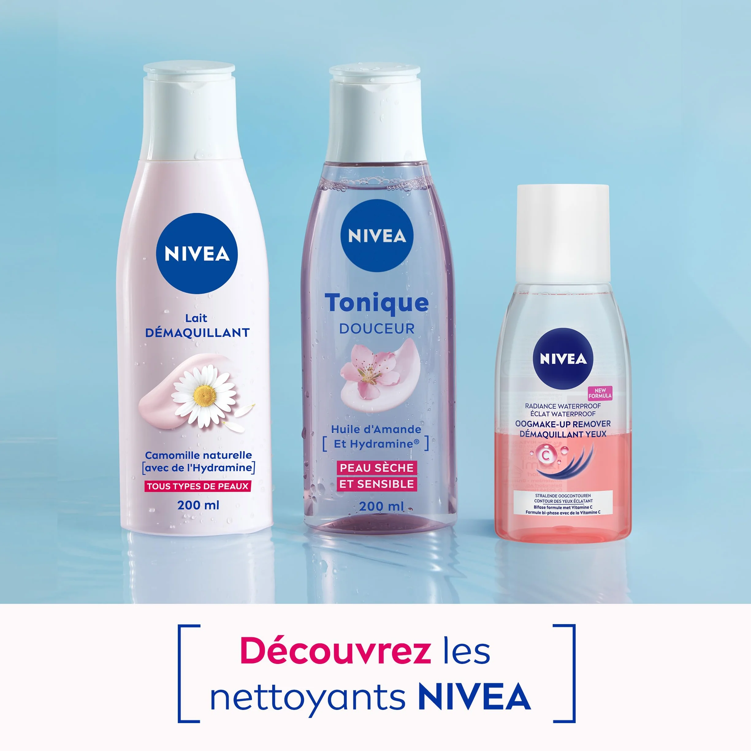 NIVEA Tonique Douceur Nettoyant Visage Peaux Sèches Sensibles 200 ml