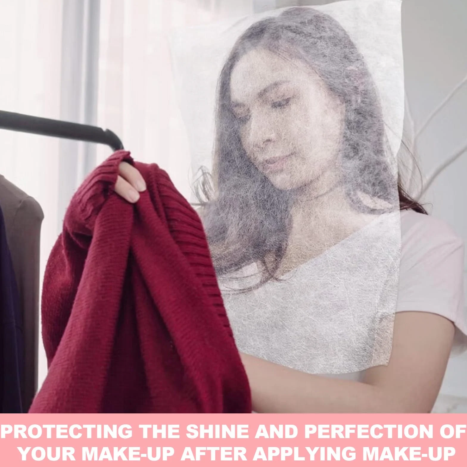 Capuchons de Protection pour Maquillage Jetables en Non-Tissé, 30 Pièces, Cagoules Ajustées pour Mariages et Voyages
