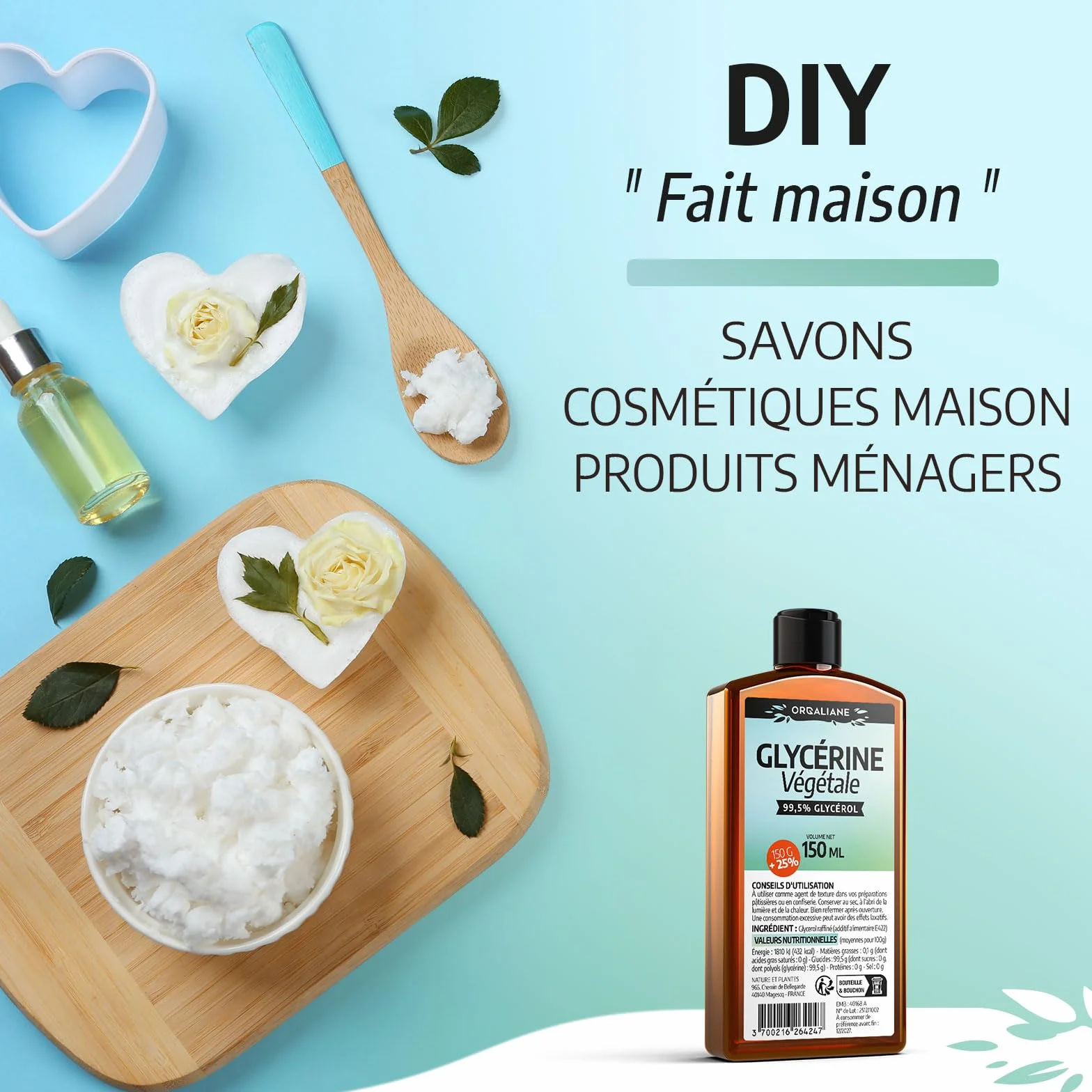 Glycérine Végétale 1,25 Kg 100% Végétale