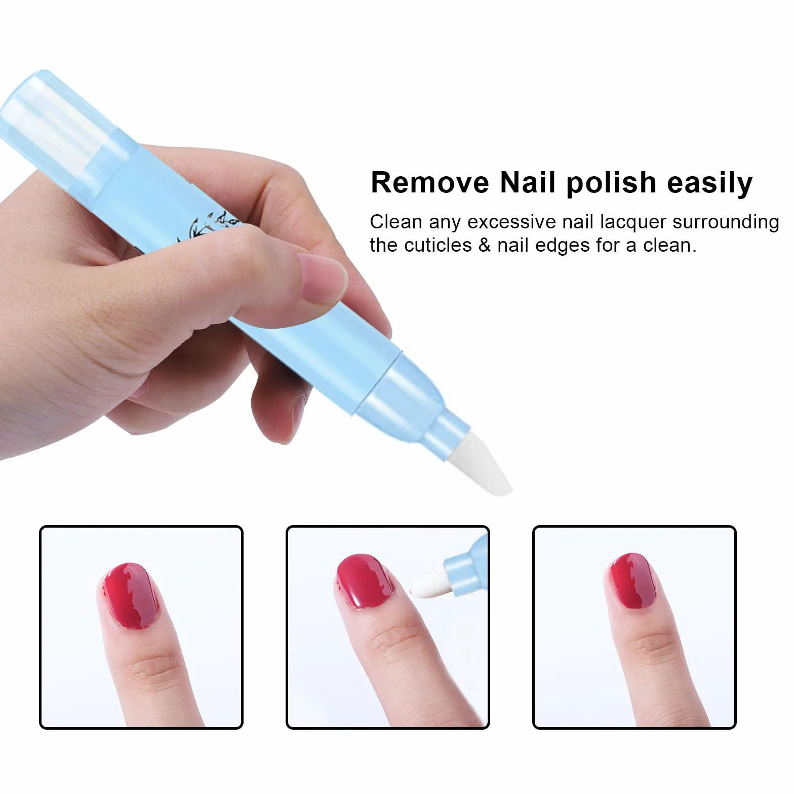 Stylos Correcteurs de Vernis à Ongles x3 avec 9 Pointes de Rechange Outil de Manucure