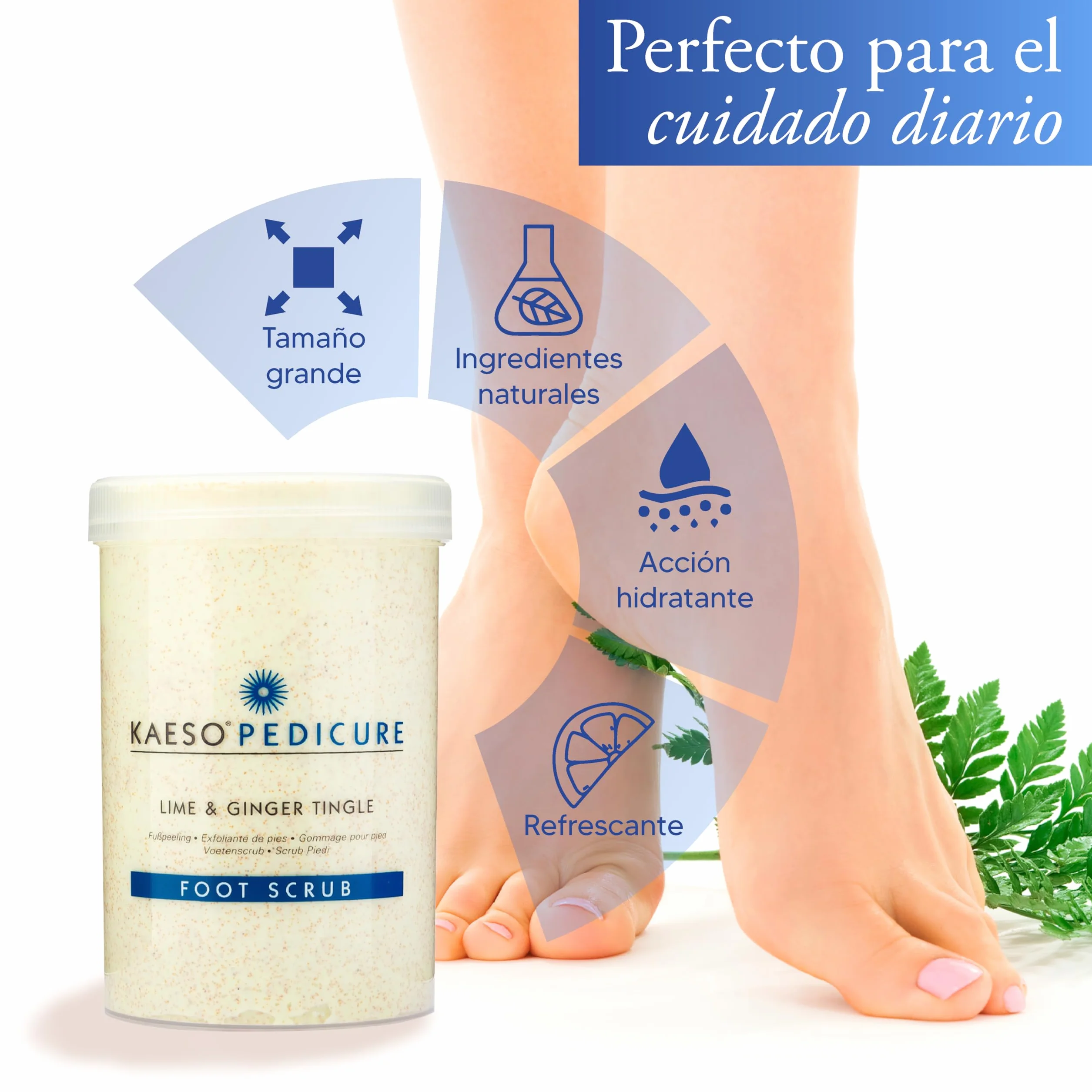 Kaeso Foot Scrub Lime and Ginger Tingle 1200 ml