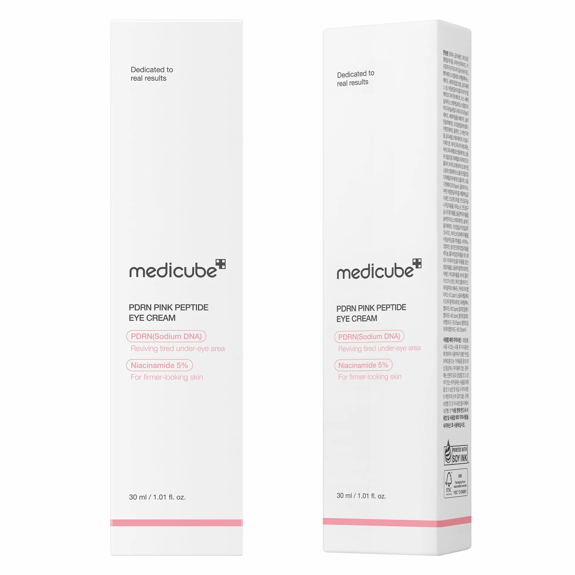 Medicube Salmon DNA PDRN Pink Peptide Eye Serum 1.01 fl.oz – Sérum yeux Niacinamide Rétinol pur – Rides fines teint irrégulier