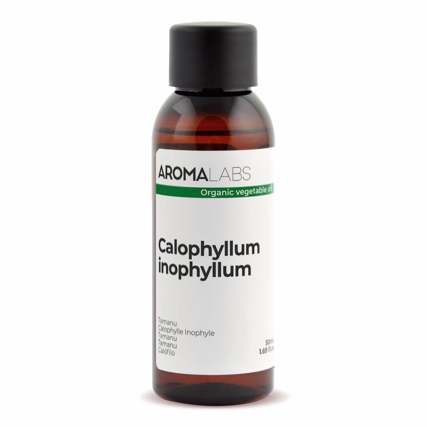 Huile Végétale Vierge Certifiée Cosmos Calophylle Inophyle BIO 50 mL Aroma Labs Made in France