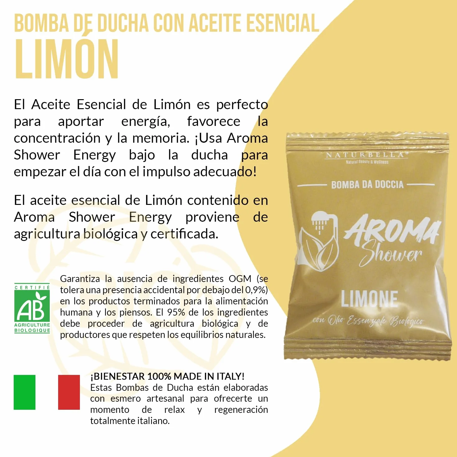 Gisa Wellness Bombes de Douche Aroma Shower BOX 10 pièces Huiles Essentielles Bio Lavande Citron Eucalyptus
