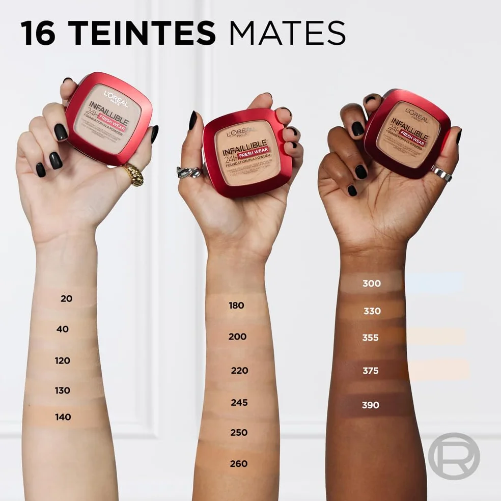 L’Oréal Paris Infaillible 24H Fresh Wear Fond de Teint Poudre Waterproof Beige Doré 140 9g