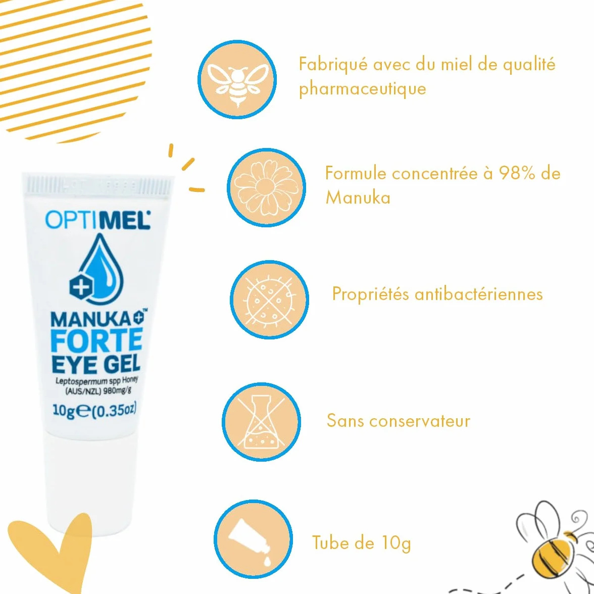 Optimel Manuka Forte - Gel miel pour les yeux - 10 ml
