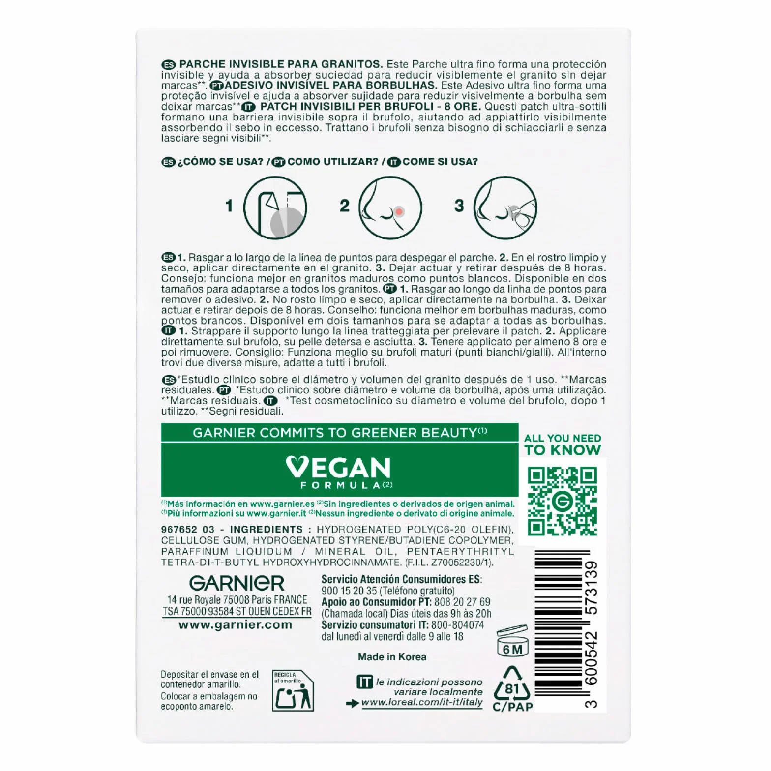 Garnier PureActive Pimple Patch patchs hydrocolloïdaux invisibles 110 patchs