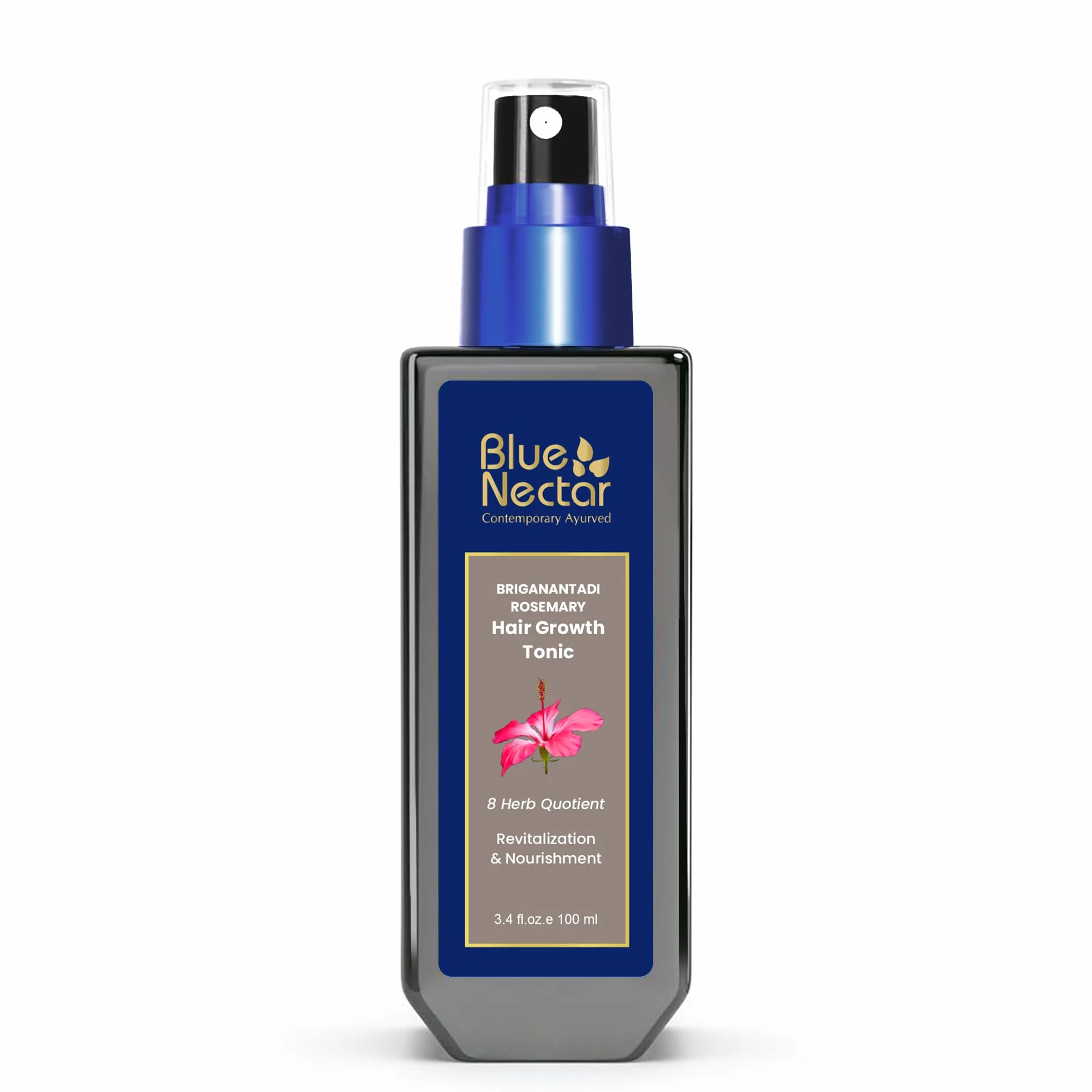 Blue Nectar Advanced Plant Sérum de croissance des cheveux à base de romarin, alternative naturelle à Redensyl | Sérum capillaire ayurvédique intense pour femmes et hommes pour des cheveux et du cuir