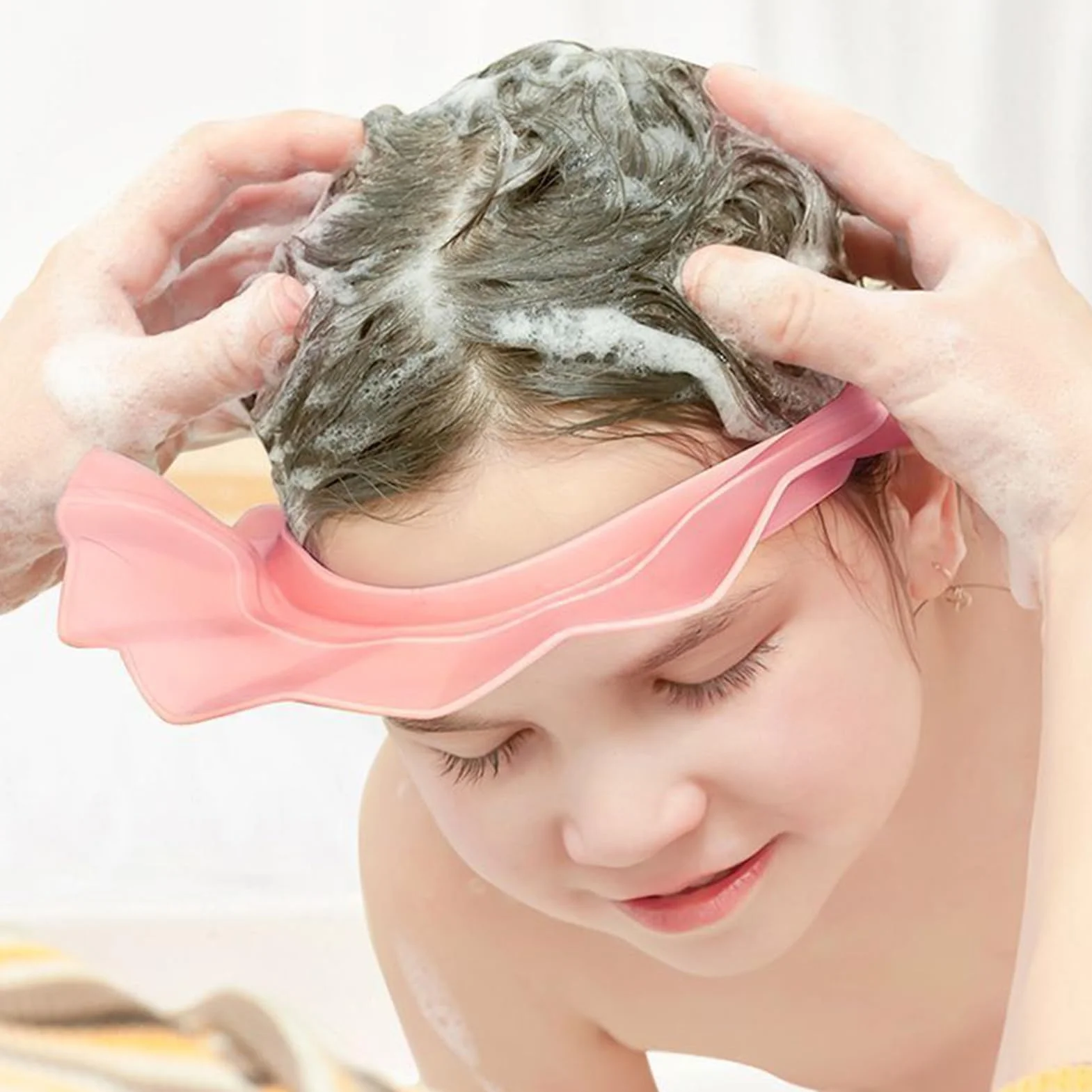 Visière De Douche Ajustable Protection Tête Yeux Oreilles Bonnet De Bain Bébés Adultes