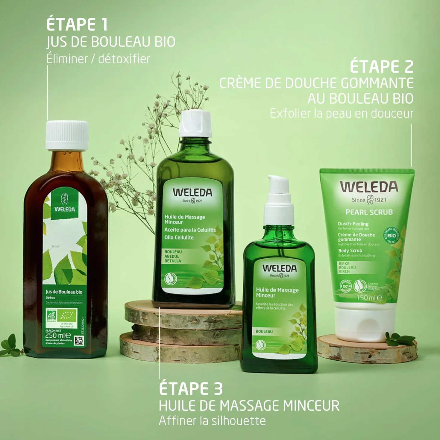 WELEDA Huile de Massage Anti-Cellulite au Bouleau 200ml