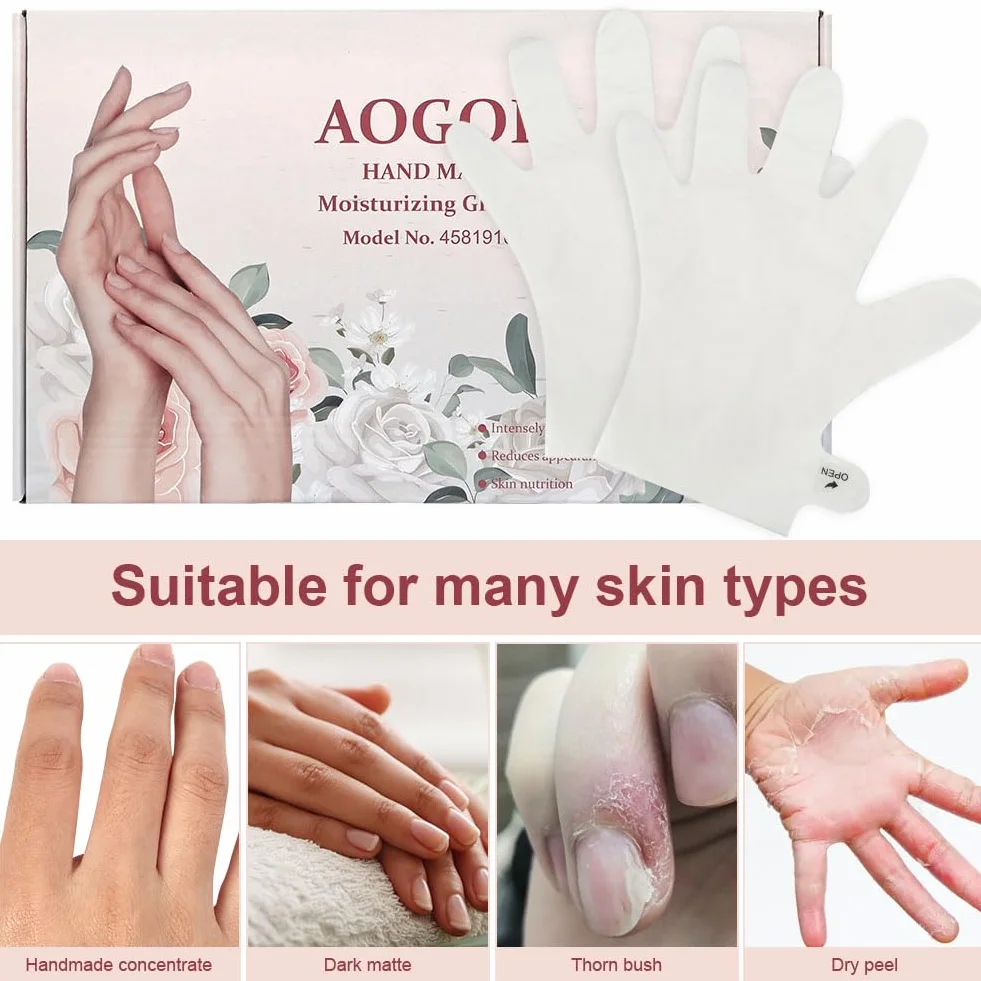 Masque de Main Hydratant 6 Paires Gants Soin Mains Hydratants Exfoliants Nourrissants