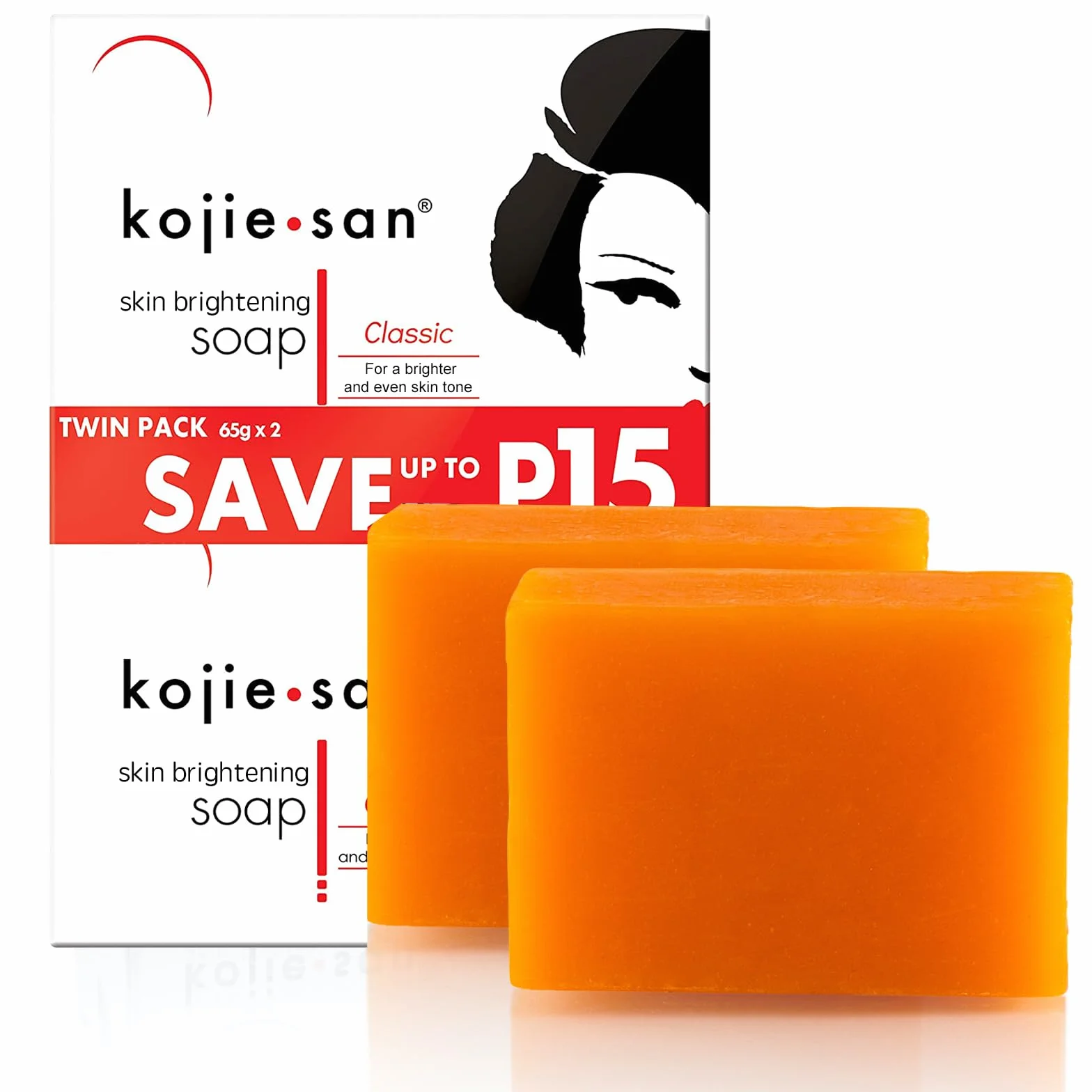 Kojie San Savon Éclaircissant à l'Acide Kojique 2 Barres 65g
