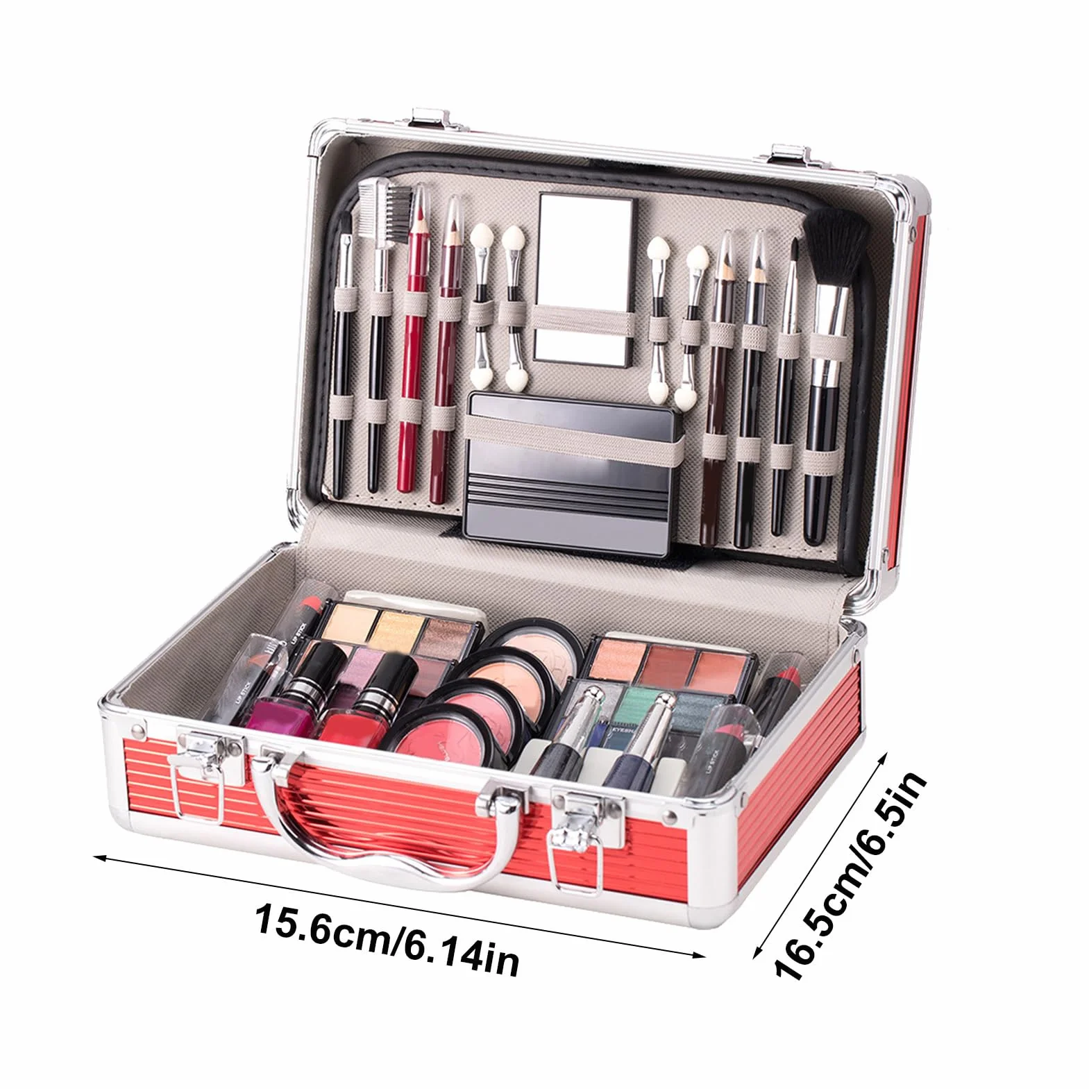 Kit de démarrage de pour adolescents, kit de pour | femme, kit complet pour débutant avec trousse, fard à paupières, blush, crayon à sourcils, rouge à lèvres,