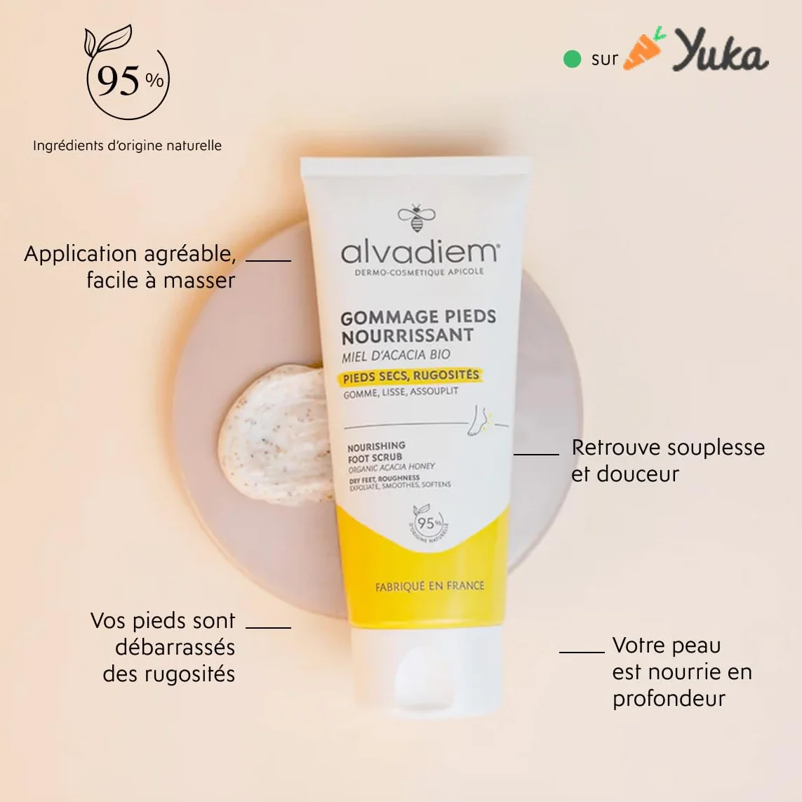 Alvadiem Gommage Pieds Nourrissant Exfoliant Anti-Rugosités 75 ml