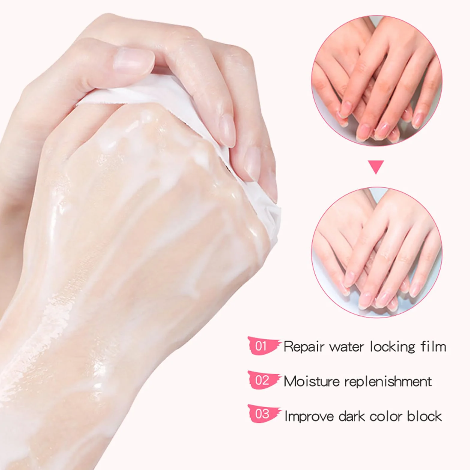 Masques Pour Les Mains 6 Paires Gants Hydratants Soin Nourrissants Blanchissant Mains Sèches Vieillissantes Gercées