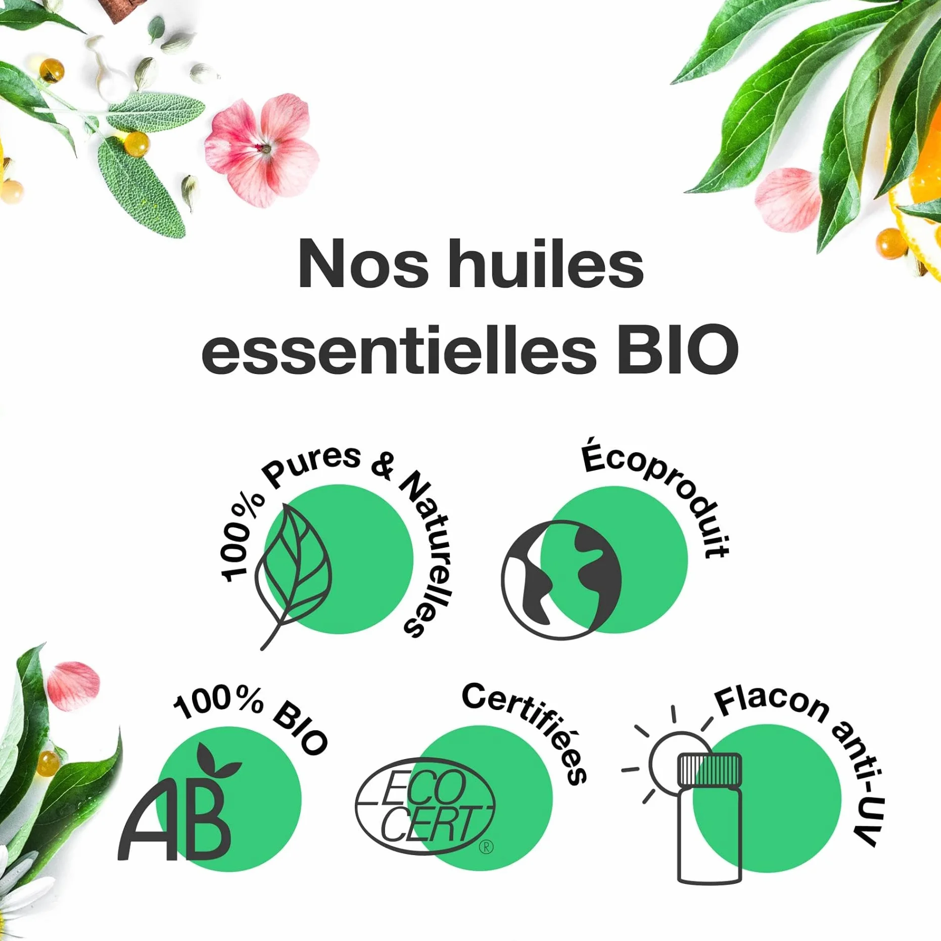 Huile Essentielle de Géranium Rosat 100% Pure Naturelle HEBBD 5ml VOSHUILES
