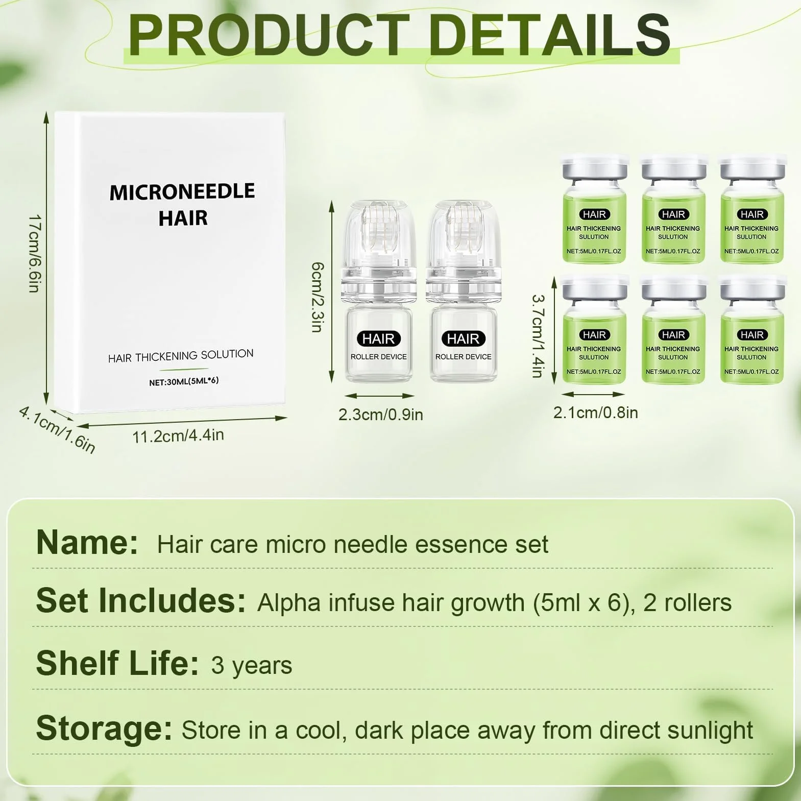 Alphainfuse Système de Repousse Capillaire Kit Microinfusion Technologie Indolore Repousse Rapide Cheveux