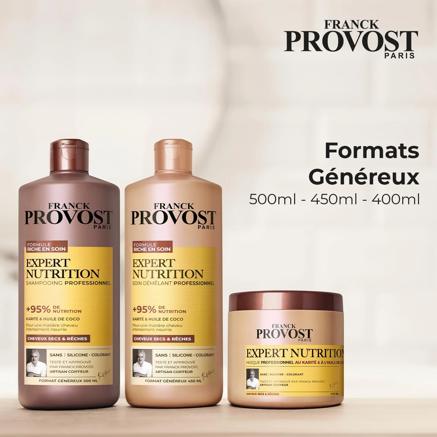 FRANCK PROVOST PARIS EXPERT NUTRITION Masque Capillaire Professionnel Nutrition Intense 400 ml
