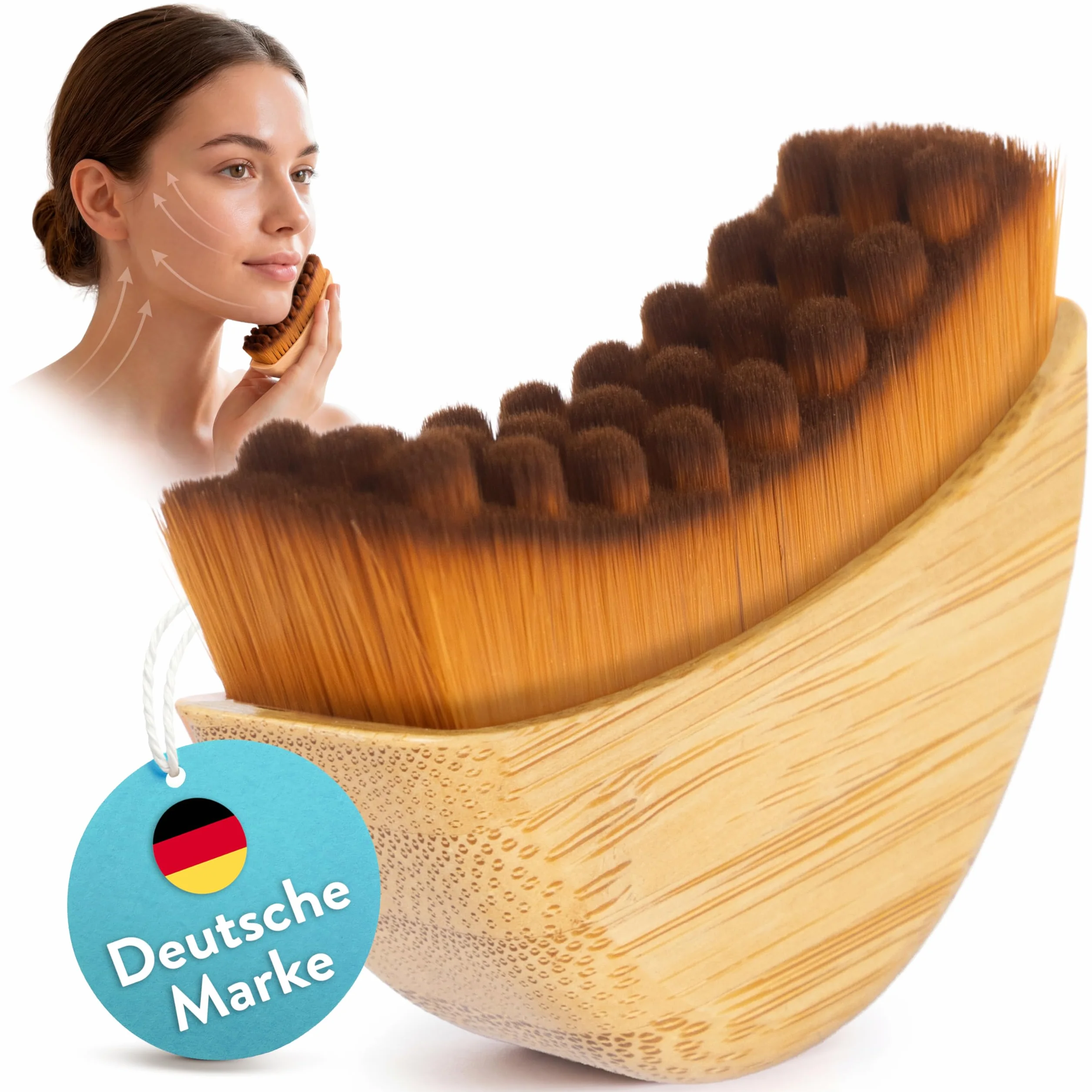Brosse lymphatique pour le visage de qualité supérieure pour le menton et le cou - Brosse de massage lymphatique et lymphatique pour le visage - Brosse de massage pour les soins du visage, drainage