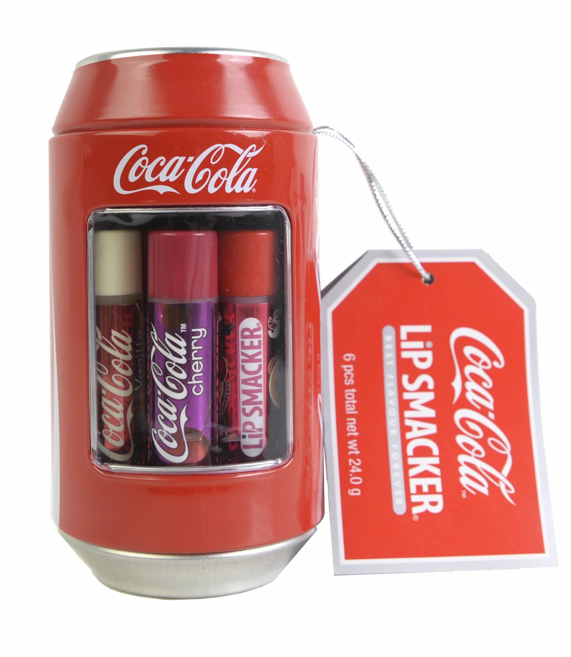 Lip Smacker Collection Canettes Coca-Cola Baumes à Lèvres Parfums Variés Cadeau Sucré Canette Classique 6 Pièces