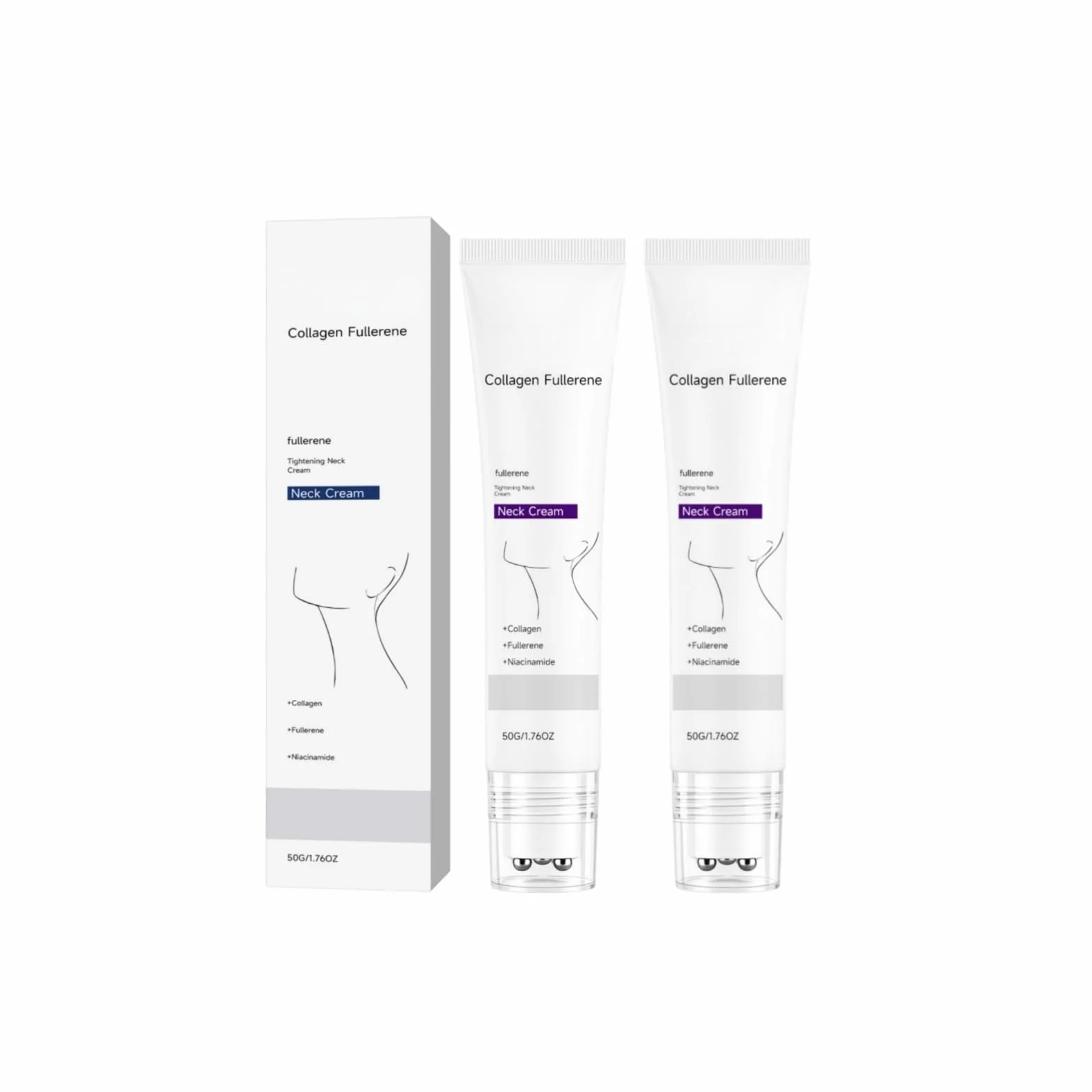 Magic Collagen Fullerene Neck Cream - Neck Skincare with Collagen Peptides,Neck Firming Creams, Moisturizing, Wrinkles & Fine Lines Skin Care,Lightweight and Fast-Absorbing