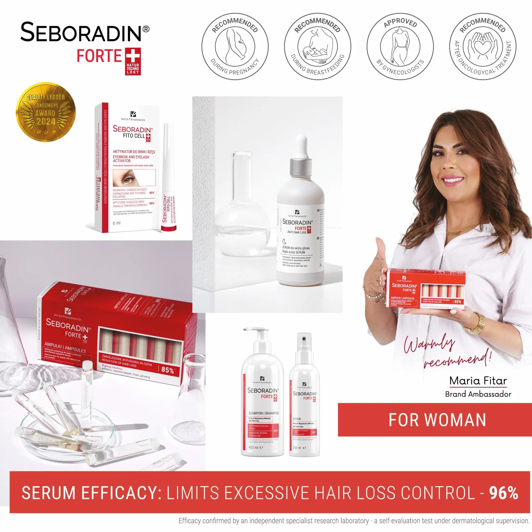 SEBORADIN FORTE Sérum de Nuit Croissance Cheveux Anti-Chute Hommes Femmes Vitamines Extraits Naturels 100ml