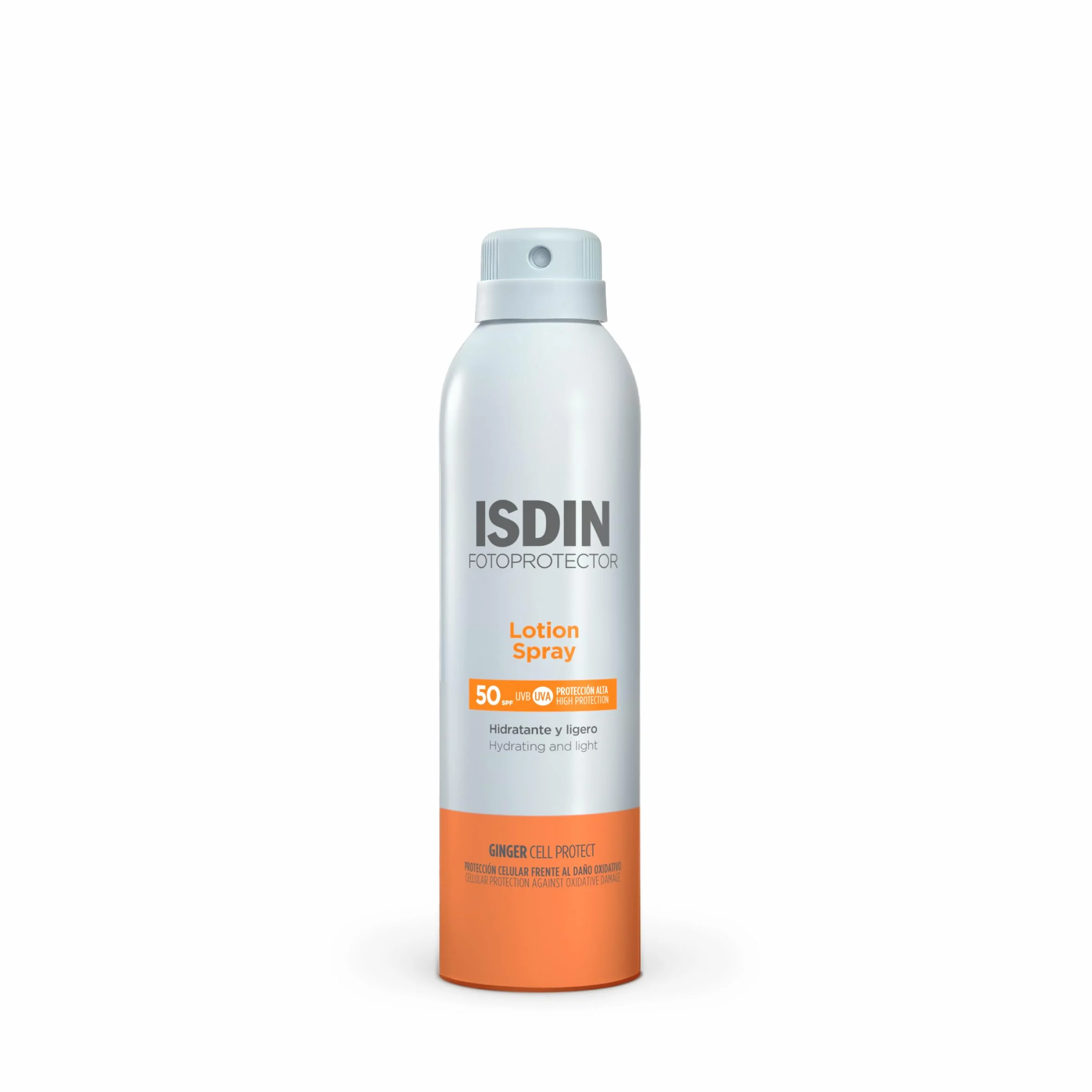 ISDIN Lotion Spray SPF 50 (250 ml) | Protection Solaire Corporelle en Spray | Très Hydratante et Légère à Absorption Instantanée | Pour Tous les Types de Peau