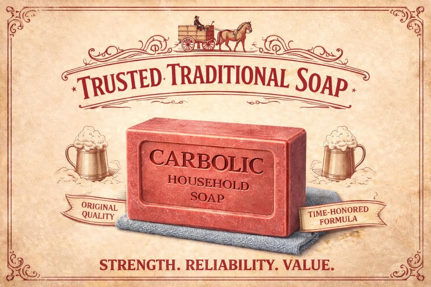 Savon Antibactérien Carbolic 125 g Lot de 6 Barres